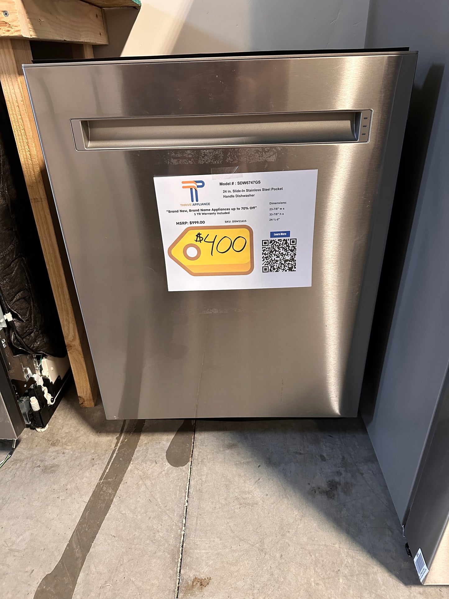 NEW SHARP TOP CONTROL DISHWASHER Model SDW6747GS DSW11615