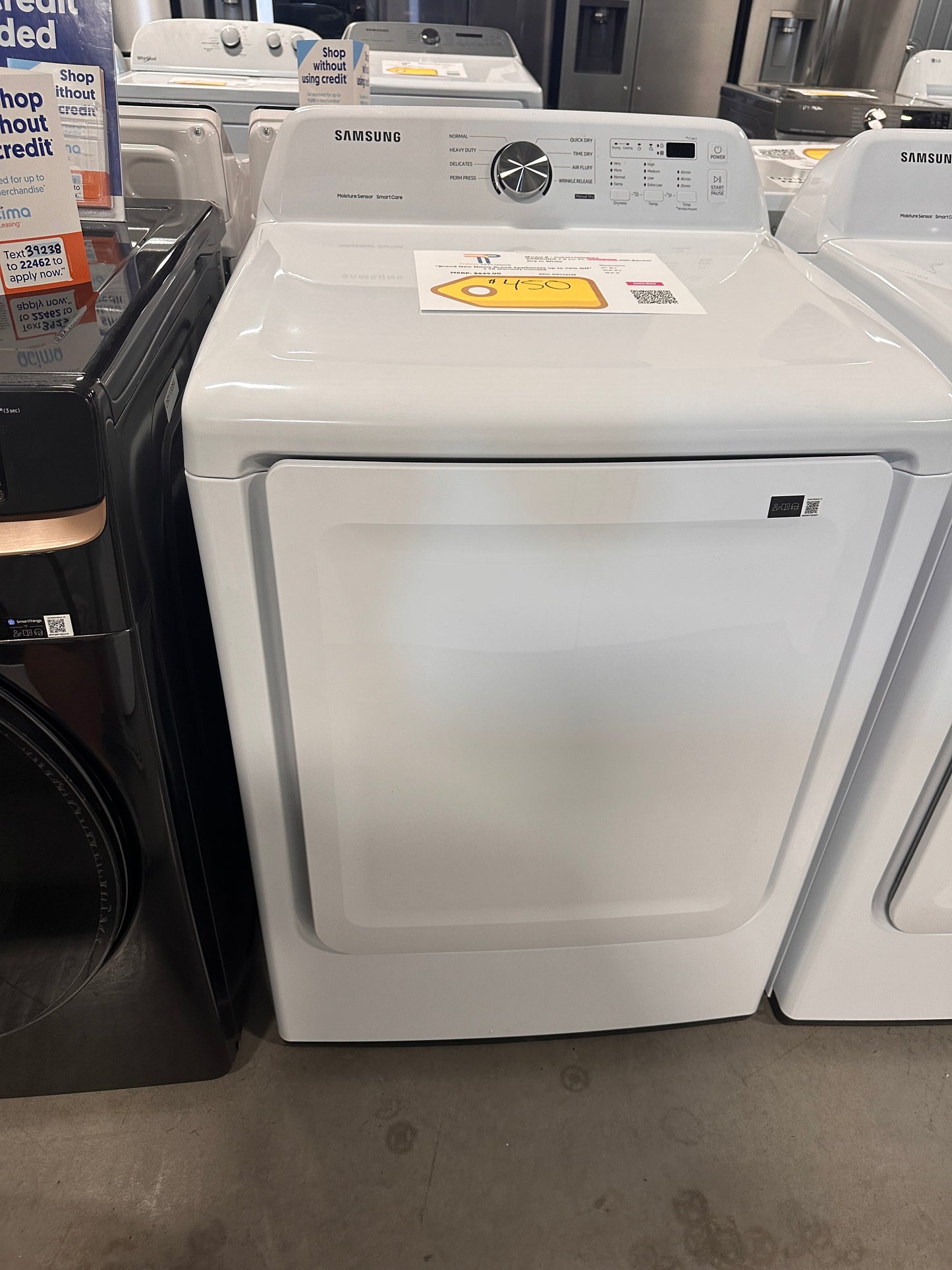 7.2 Cu. ft. Electric Dryer with Sensor Dry Samsung MODEL: DVE45T3200W DRY13123