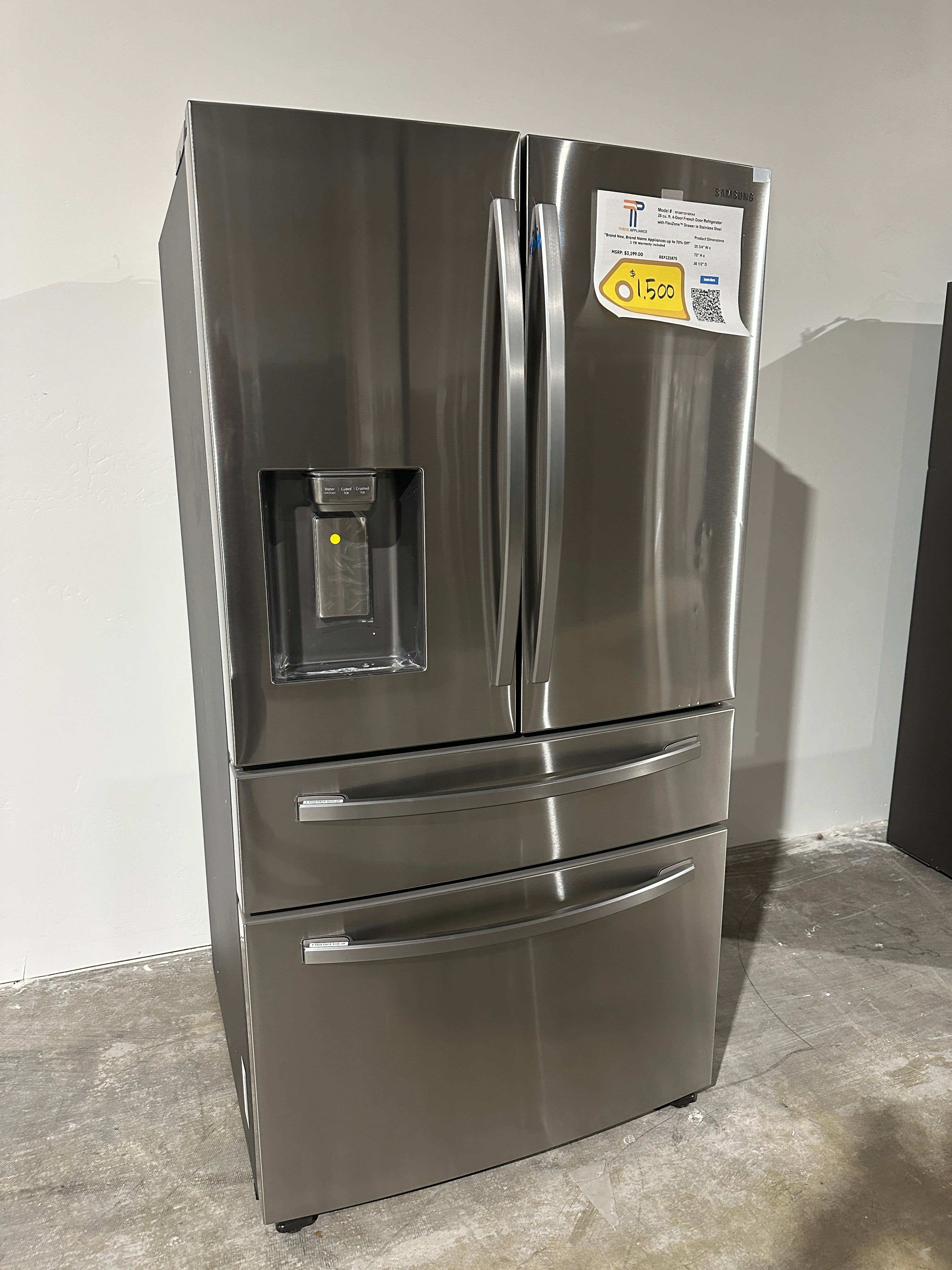 New Samsung 4-door French Door Refrigerator Model:rf28r7201sr Aa Ref12 