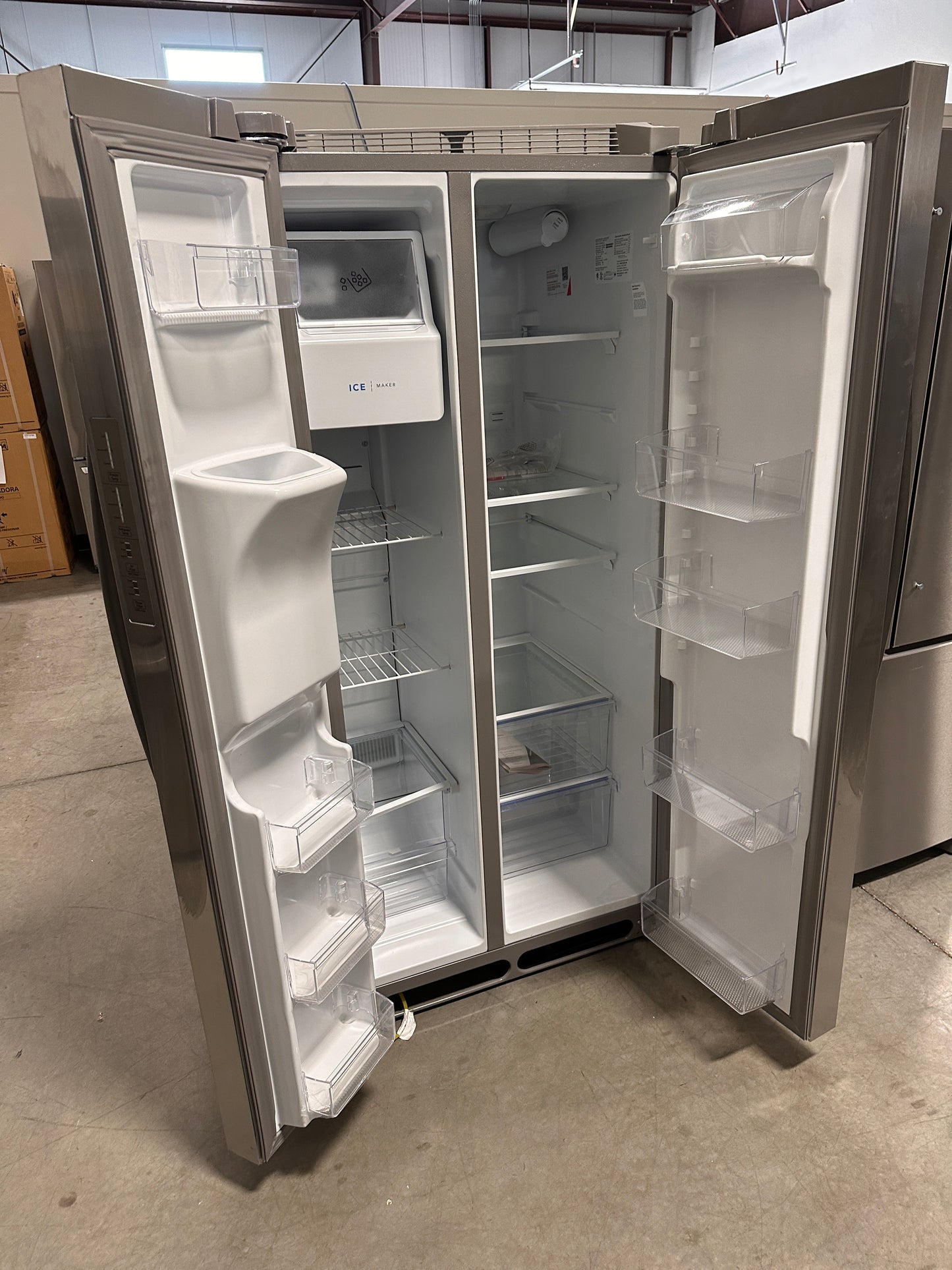 Frigidaire - 22.3 Cu. Ft. Side-by-Side Refrigerator - Stainless Steel Model:FRSS2323AS REF12973