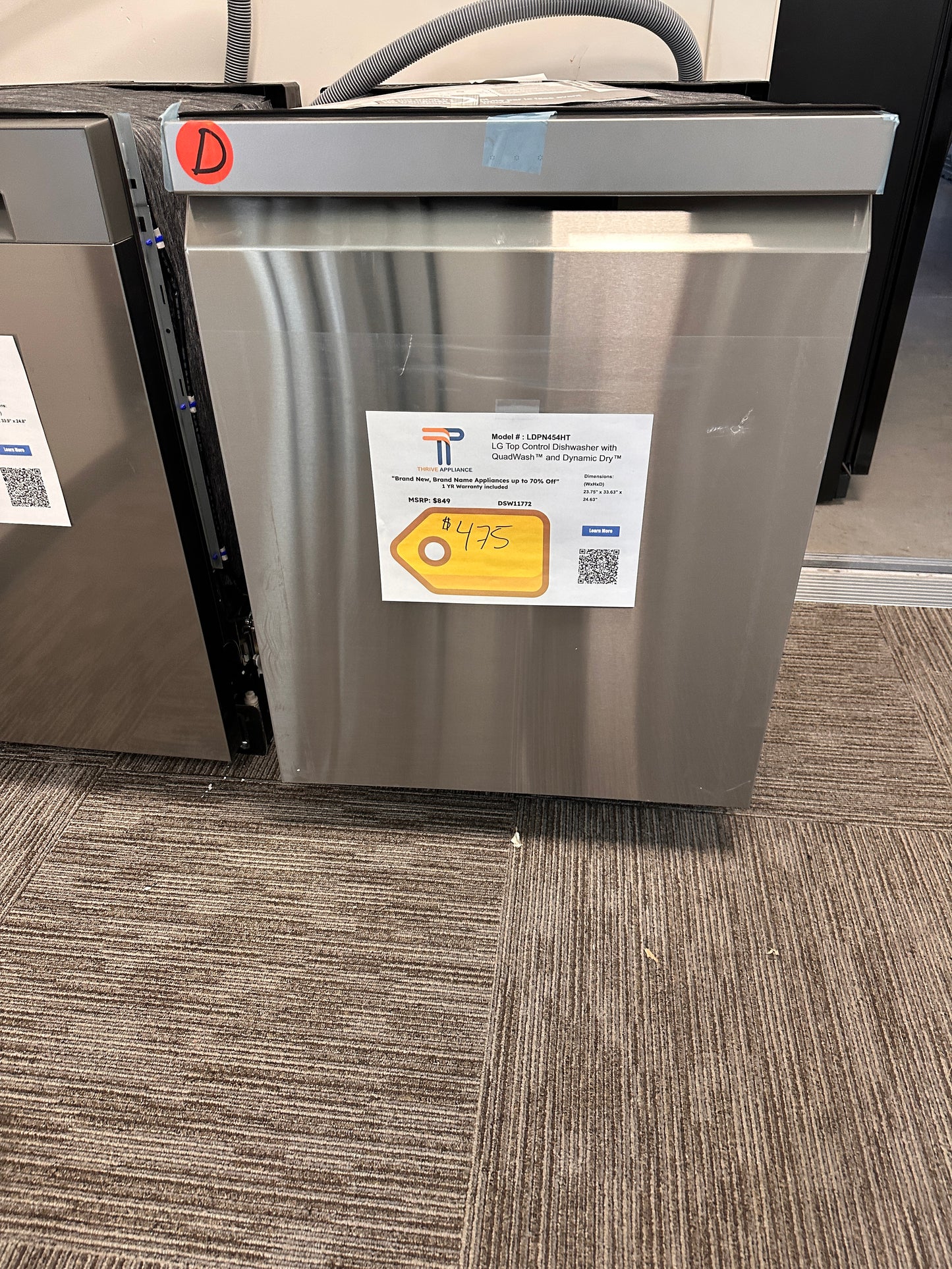 BRAND NEW FRONT CONTROL LG DISHWASHER MODEL: LDPN454HT DSW11772