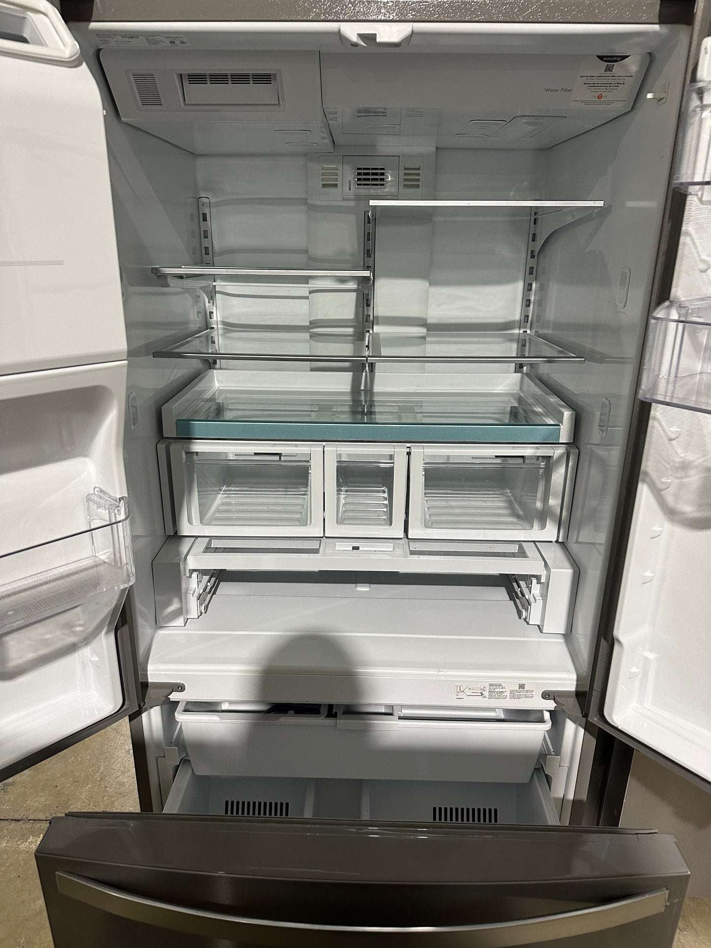 SALE PRICE! NEW WHIRLPOOL FRENCH DOOR REFRIGERATOR Model:WRF757SDHZ REF12197S