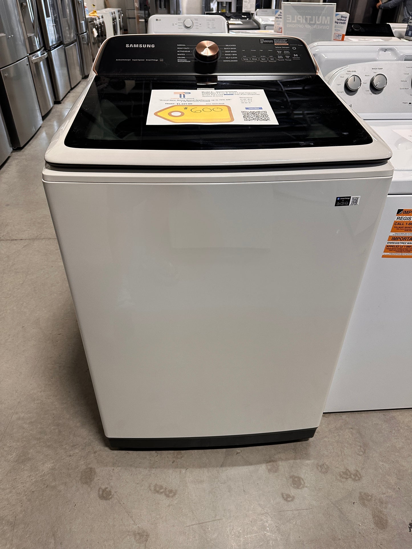 GREAT NEW TOP LOAD WASHER with AUTO DISPENSE SYSTEM MODEL: WA55CG7500AE WAS14008