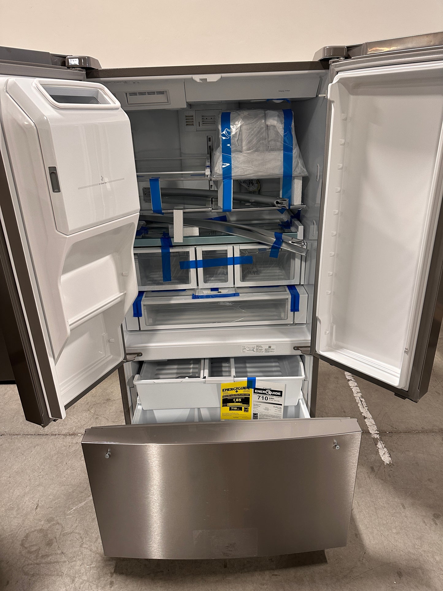 NEW WHIRLPOOL 26.8 CU FT FRENCH DOOR REFRIGERATOR Model WRF767SDHZ REF12987