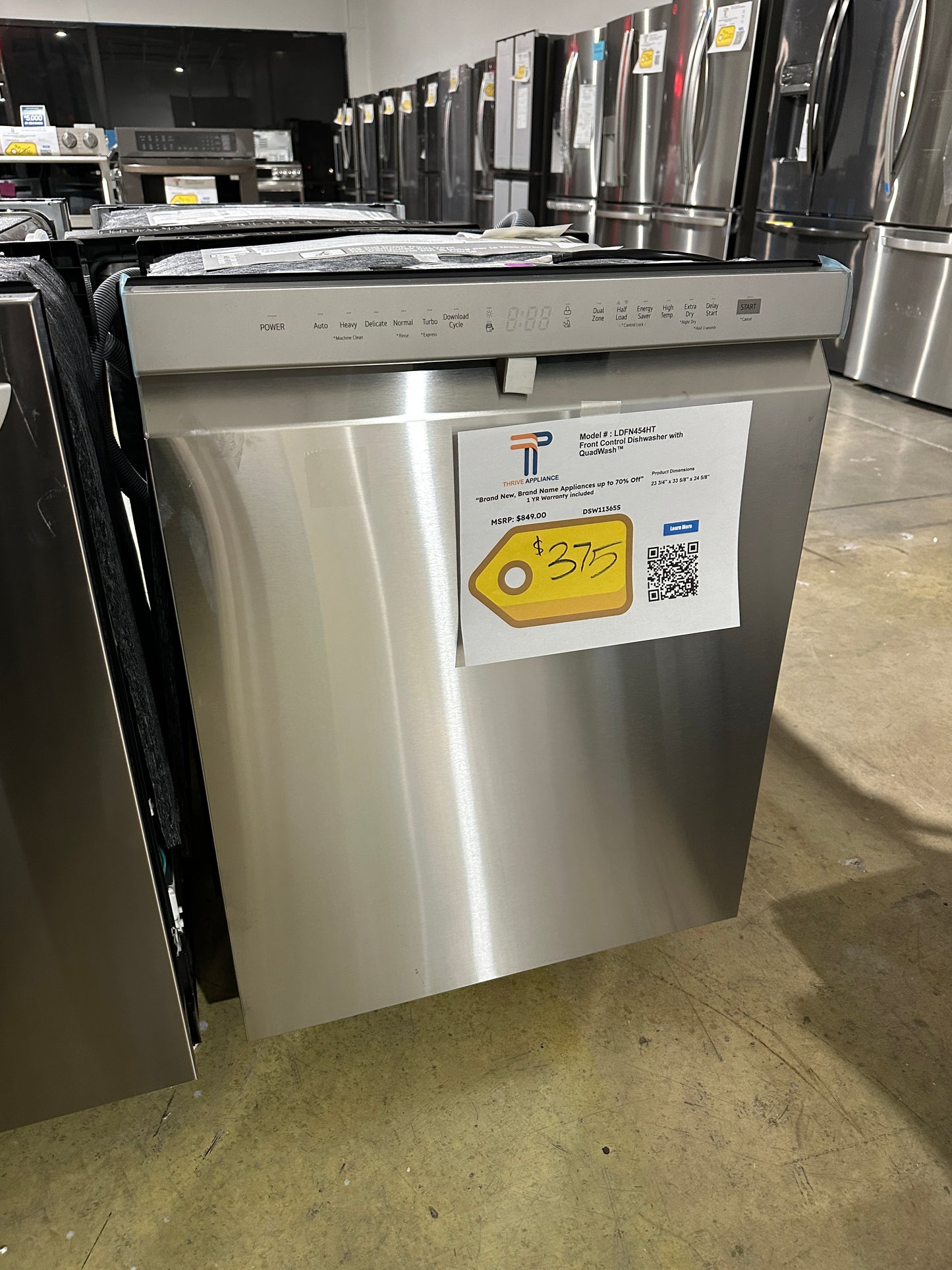 GREAT NEW LG SMART FRONT CONTROL DISHWASHER MODEL: LDFN454HT DSW11365S