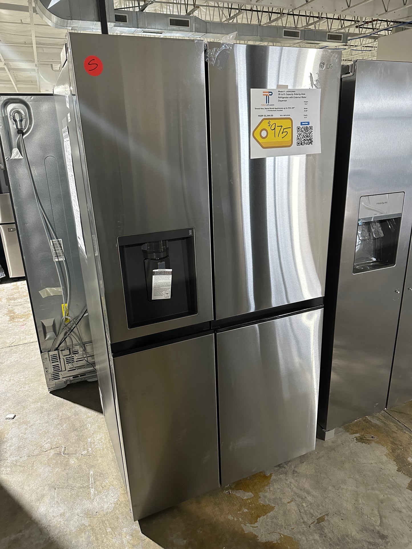 Side-by-Side Smart Refrigerator - Stainless Steel MODEL: LRSWS2806S REF12322S