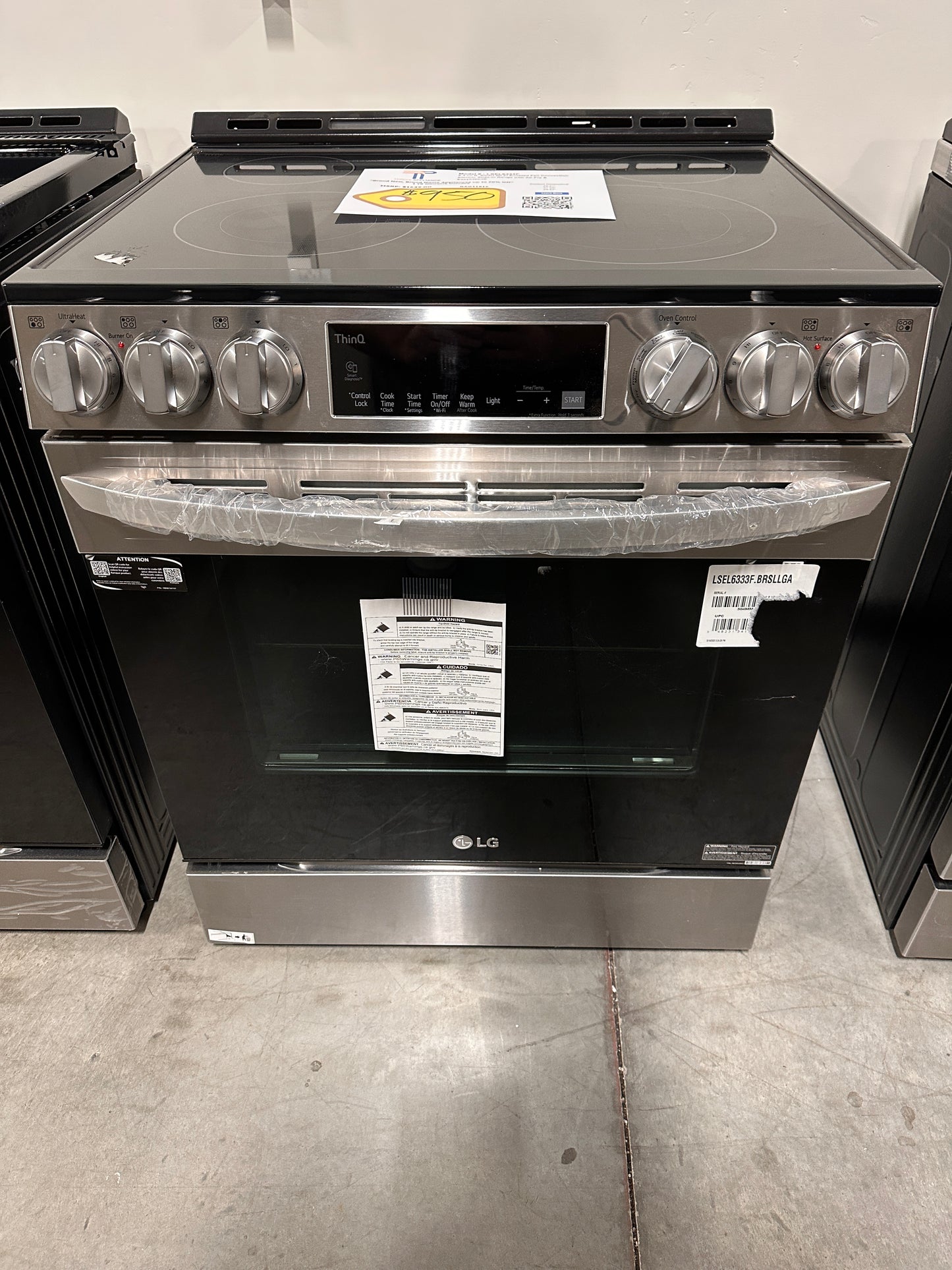 NEW LG TRUE CONVECTION RANGE with EASY CLEAN MODEL: LSEL6333F RAG11816