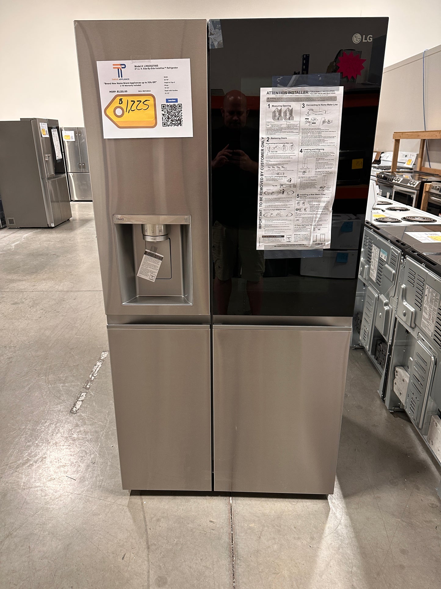 Refrigerator with Craft Ice and InstaView - Stainless Steel MODEL: LRSOS2706S REF13012