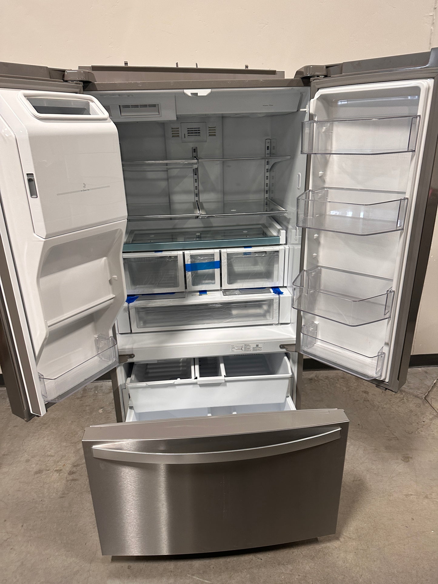 NEW Whirlpool - 26.8 Cu. Ft. French Door Refrigerator - Stainless Steel MODEL: WRF767SDHZ REF12987