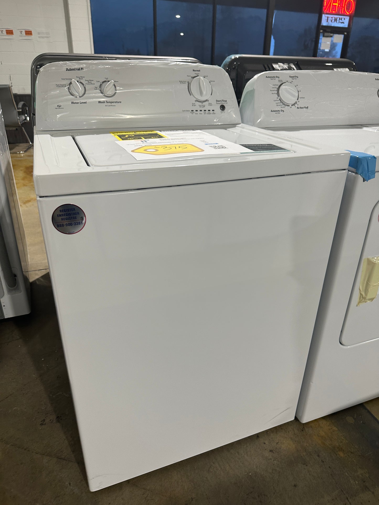 GREAT NEW TOP LOAD WASHER - AGITATOR WASHING MACHINE - MODEL: ATW4516MW WAS12076S