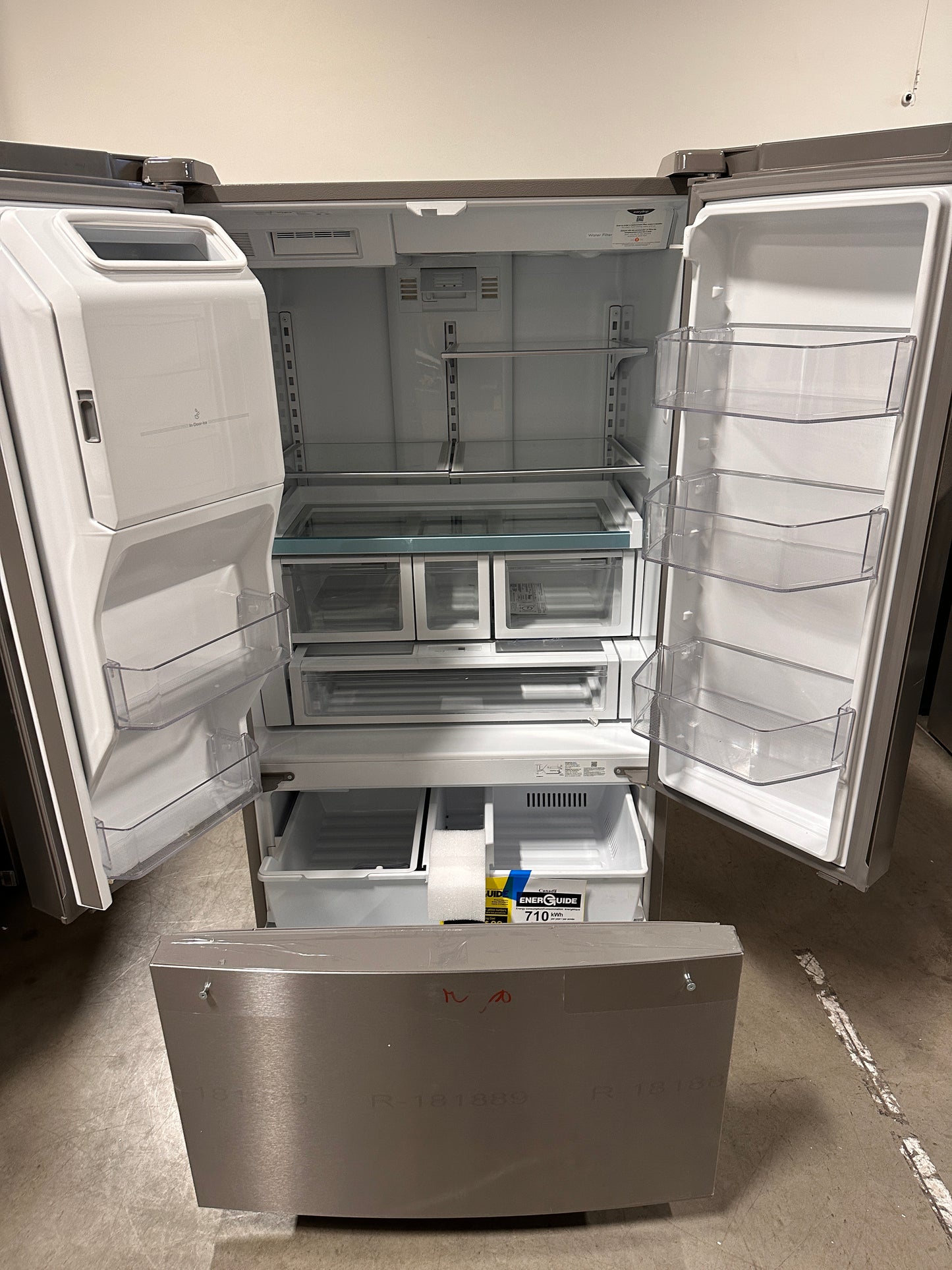 New Whirlpool - 26.8 Cu. Ft. French Door Refrigerator - Stainless Steel MODEL: WRF767SDHZ REF13031