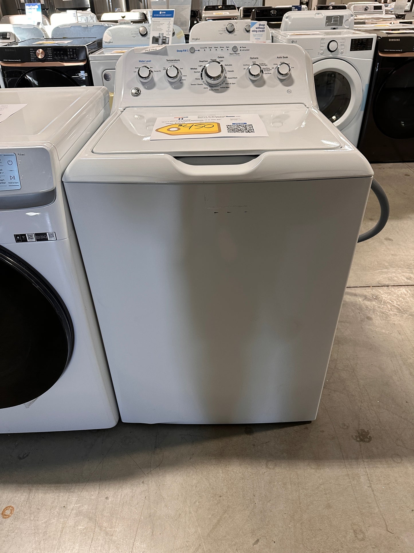 NEW GE TOP LOAD WASHER WITH PRECISE FILL and DEEP FILL MODEL: GTW465ASNWW WAS13122