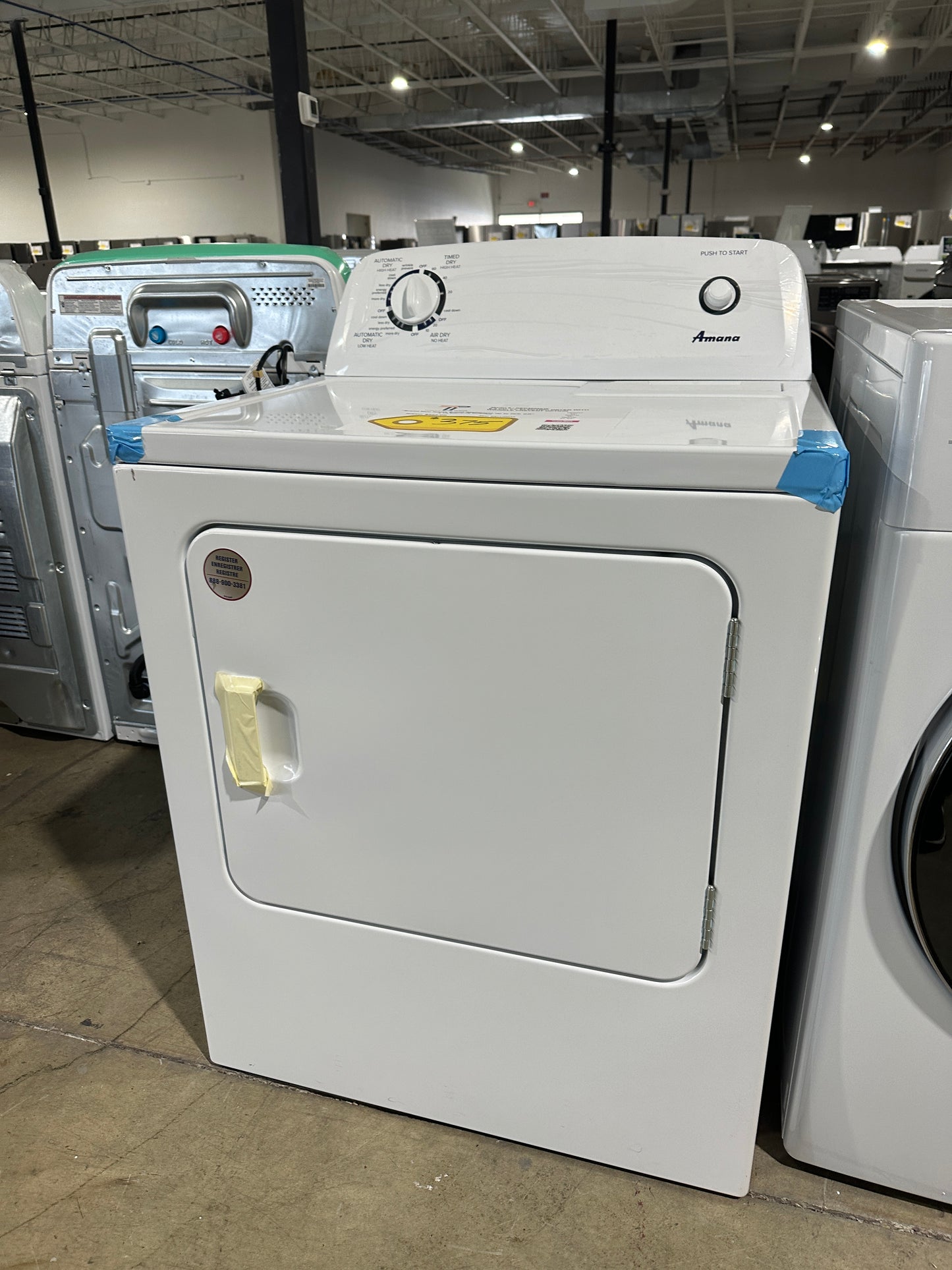NEW AMANA ELECTRIC DRYER with AUTOMATIC DRYNESS CONTROL MODEL: NED4655EW DRY12004S