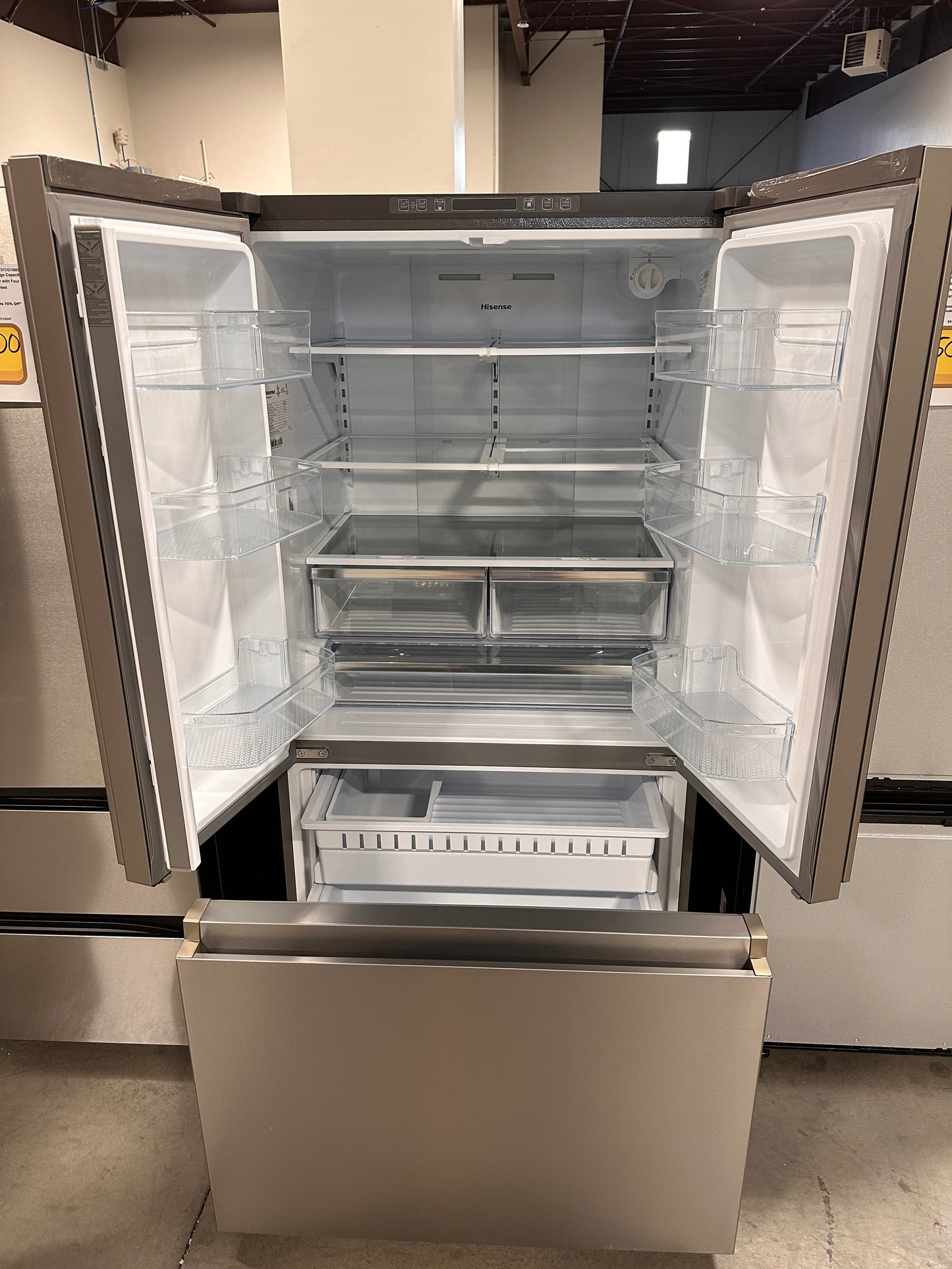 NEW HISENSE FRENCH DOOR REFRIGERATOR MODEL: HRF266N6CSE1 REF13045