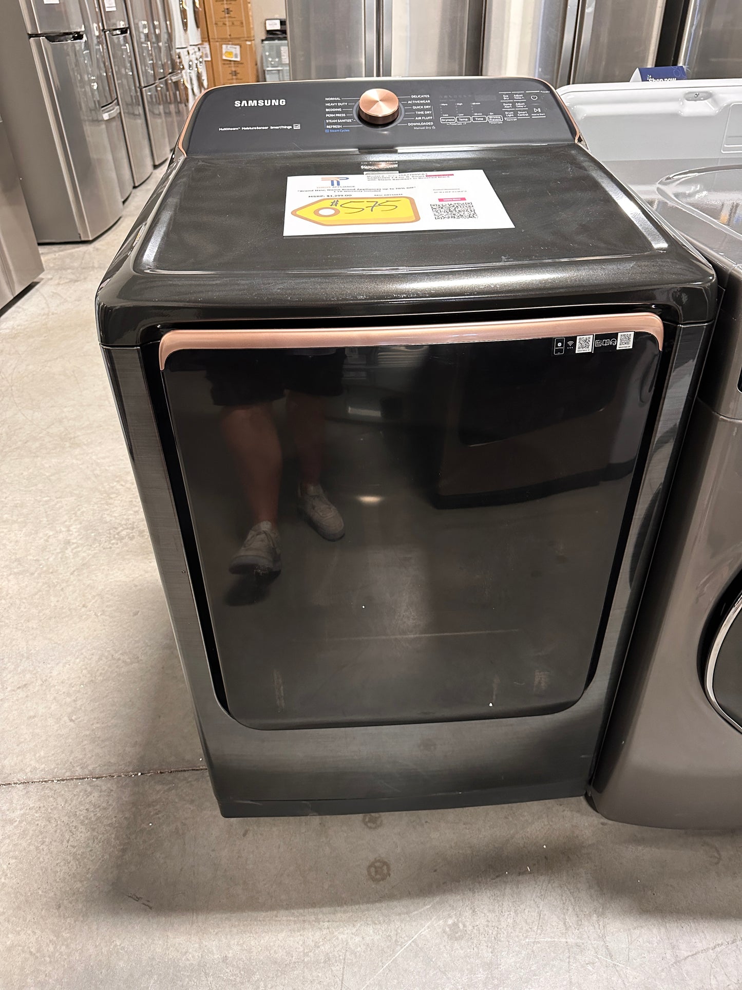 SAMSUNG SMART ELECTRIC DRYER WITH STEAM SANITIZE MODEL: DVE55A7700V DRY12446