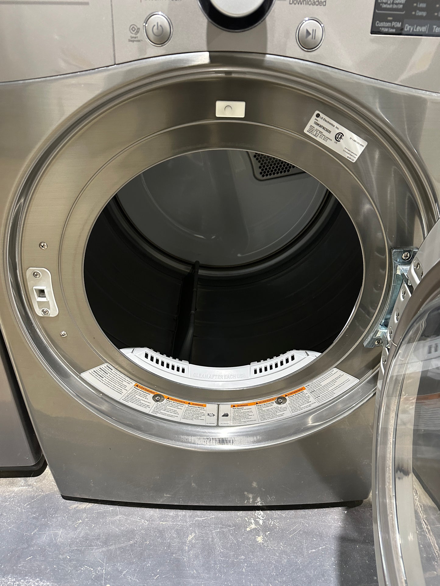 GREAT USED 7.4 CU FT LARGE CAPACITY ELECTRIC DRYER MODEL: DLEX3360V DRY12009S