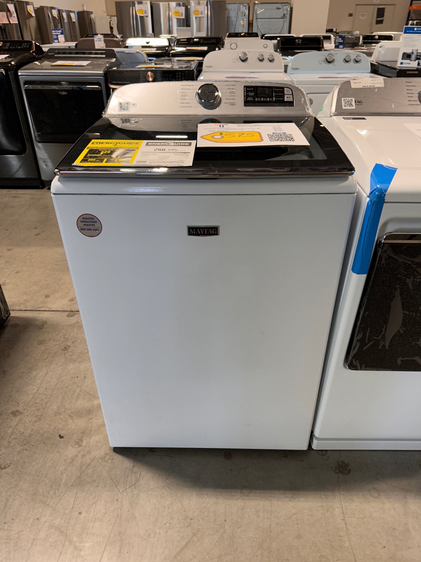 GREAT NEW MAYTAG TOP LOAD SMART WASHER MODEL: MVW7230HW WAS13104