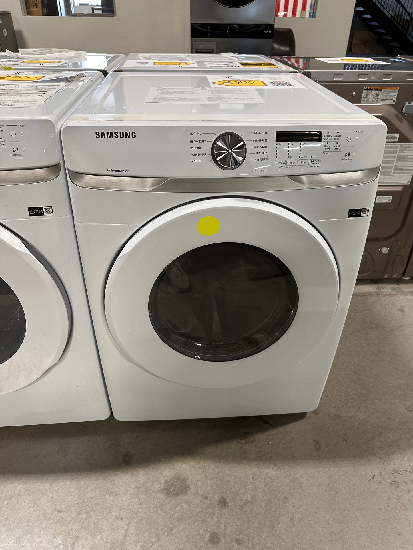 GREAT NEW STACKABLE SAMSUNG ELECTRIC DRYER MODEL: DVE45T6000W/A3 DRY12461