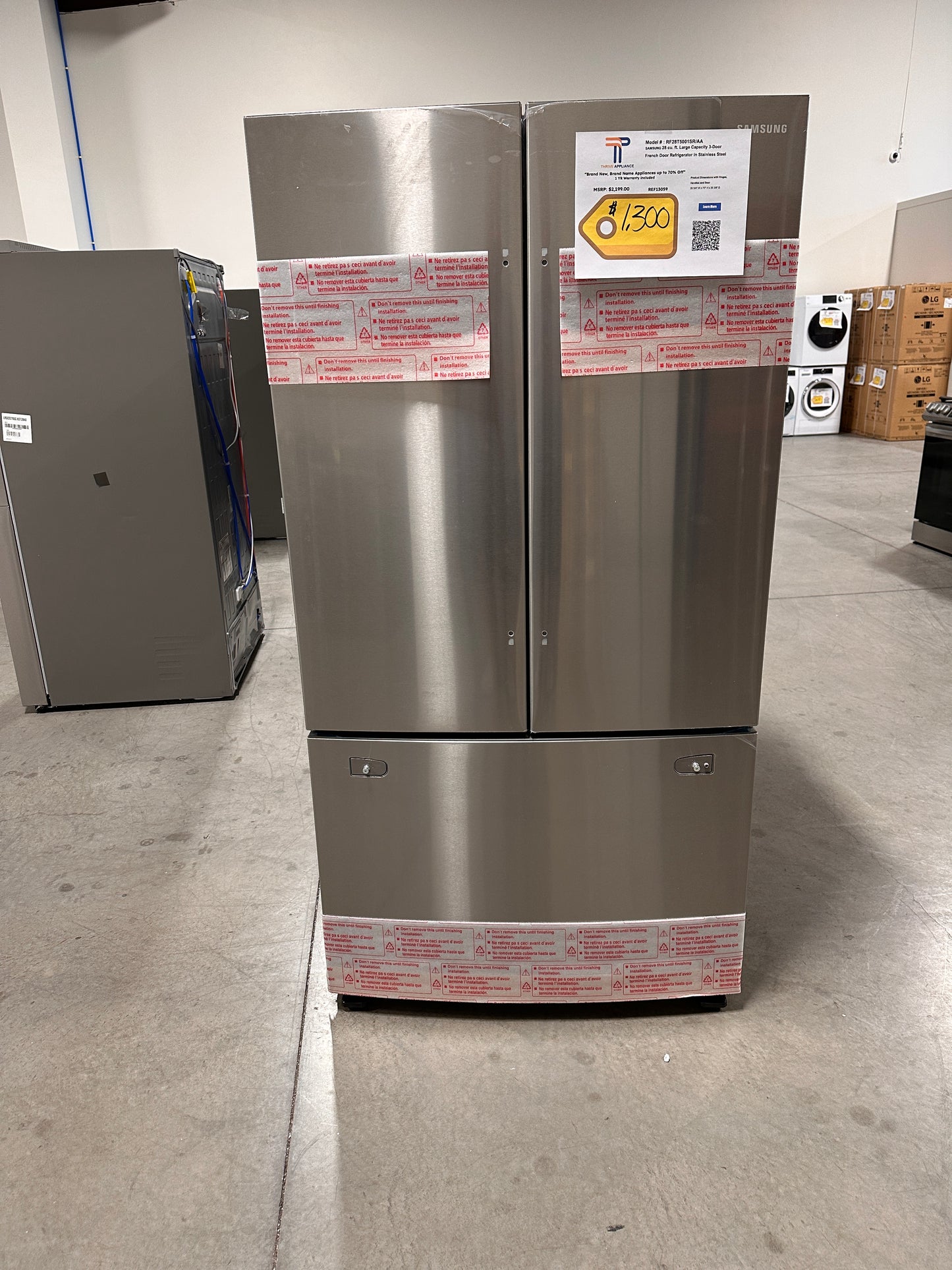 GREAT NEW SAMSUNG FRENCH DOOR REFRIGERATOR MODEL: RF28T5001SR/AA REF13059