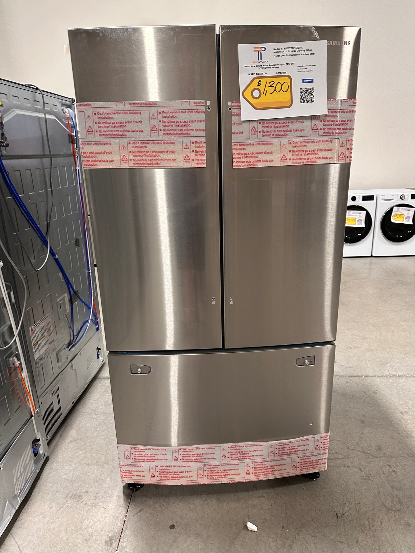 BEAUTIFUL NEW SAMSUNG FRENCH DOOR REFRIGERATOR MODEL: RF28T5001SR/AA REF13053