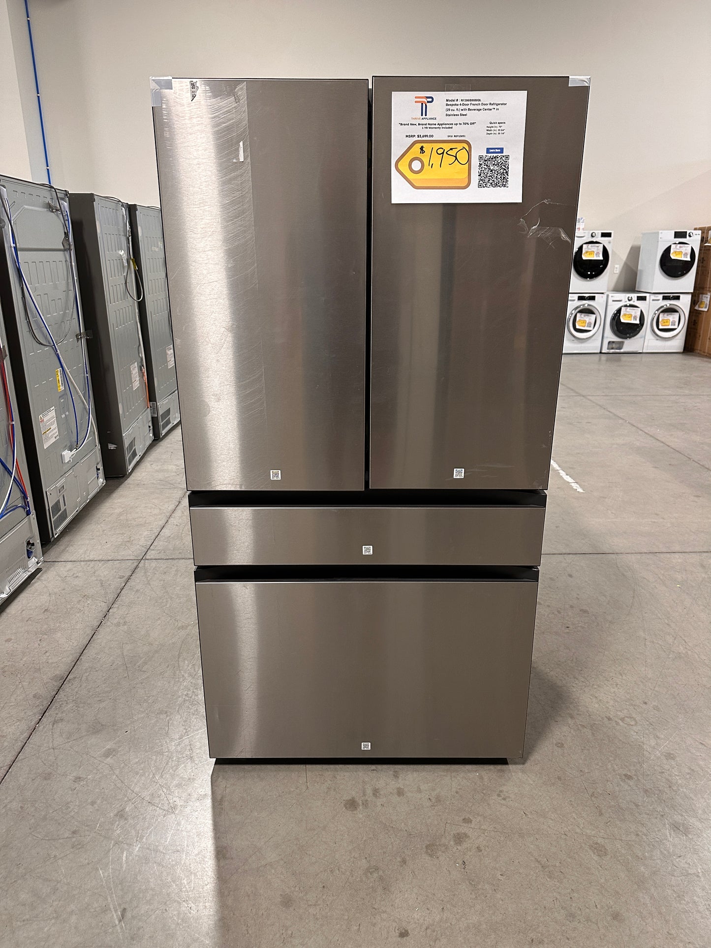 GREATLY DISCOUNTED GORGEOUS NEW SMART SAMSUNG REFRIGERATOR MODEL: RF29BB8600QLAA REF13051