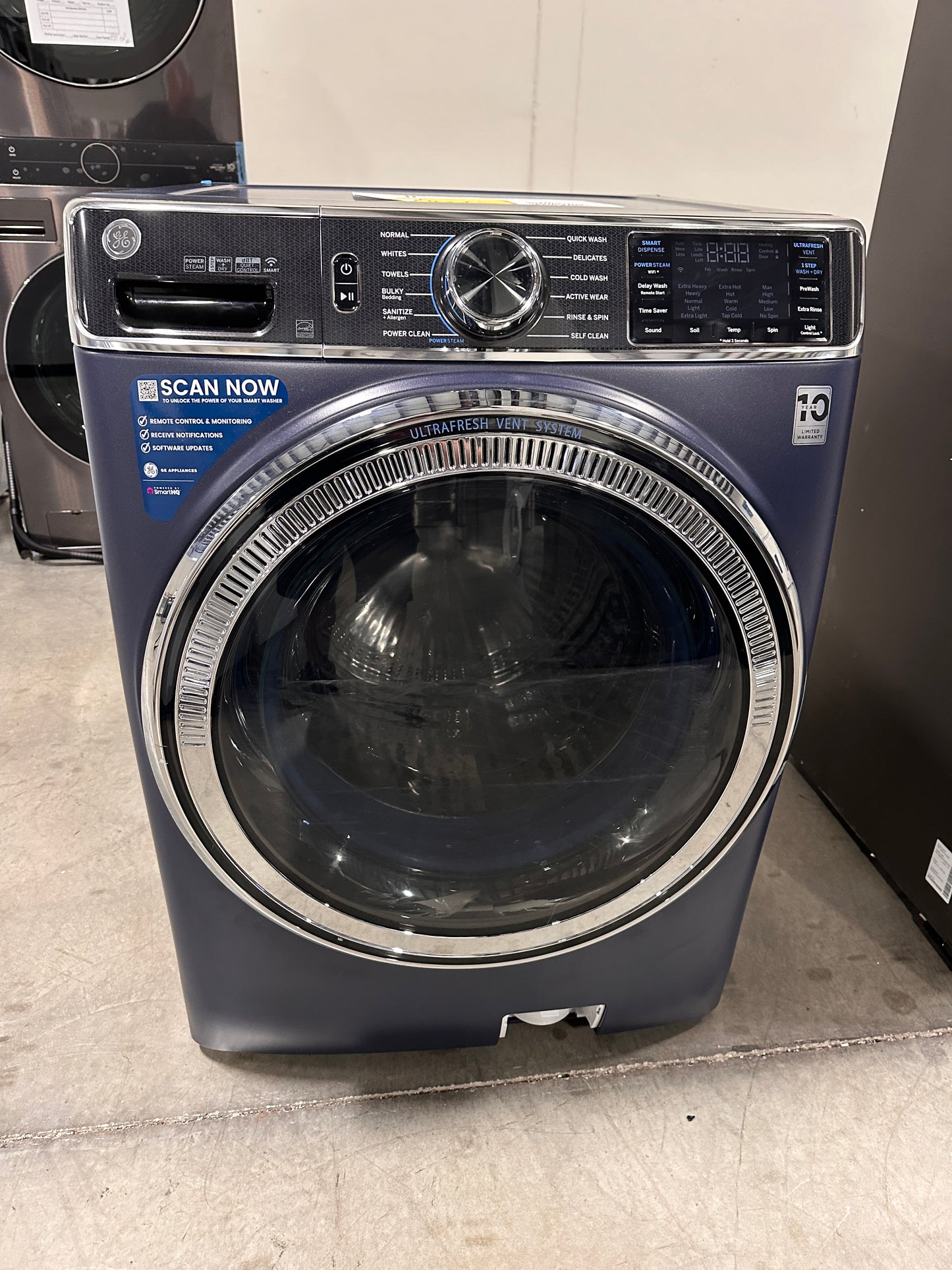 GORGEOUS GE SAPPHIRE BLUE STACKABLE WASHER MODEL: GFW850SPNRS WAS13158