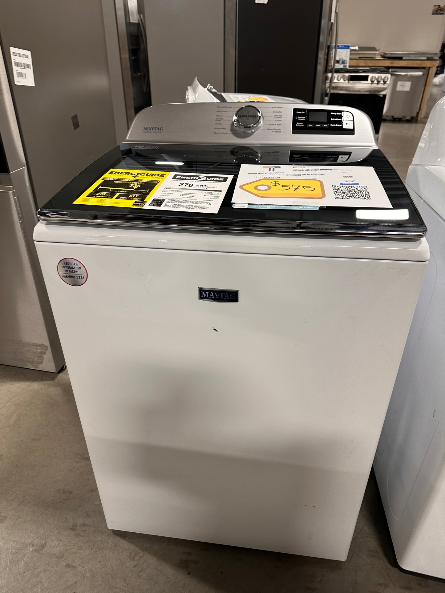 High Efficiency Smart Top Load Washer with Extra Power Button MODEL: MVW7232HW WAS13160