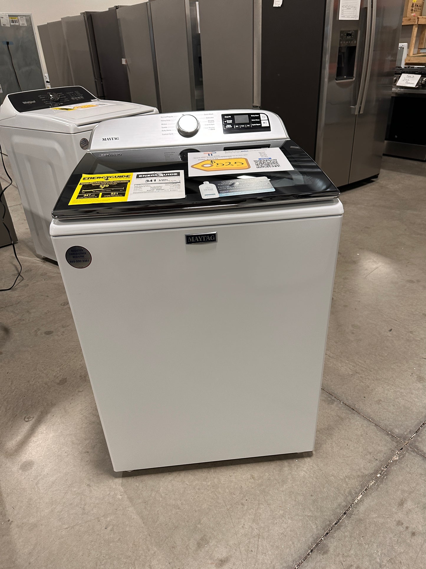 GREAT NEW MAYTAG SMART TOP LOAD WASHER MODEL: MVW6230HW WAS13161