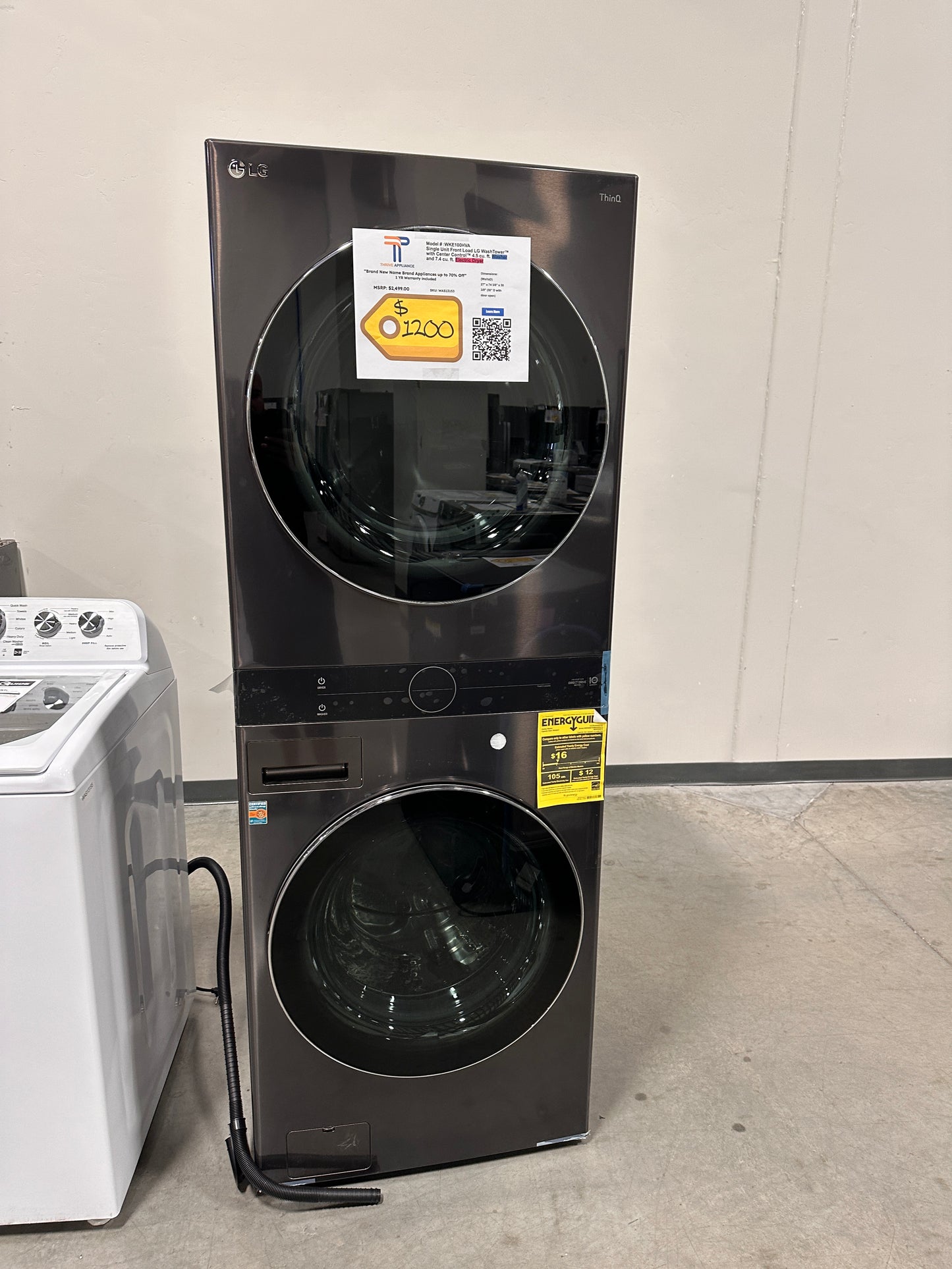 GORGEOUS NEW LG STACKED LAUNDRY SET WASHTOWER MODEL: WKE100HVA WAS13153