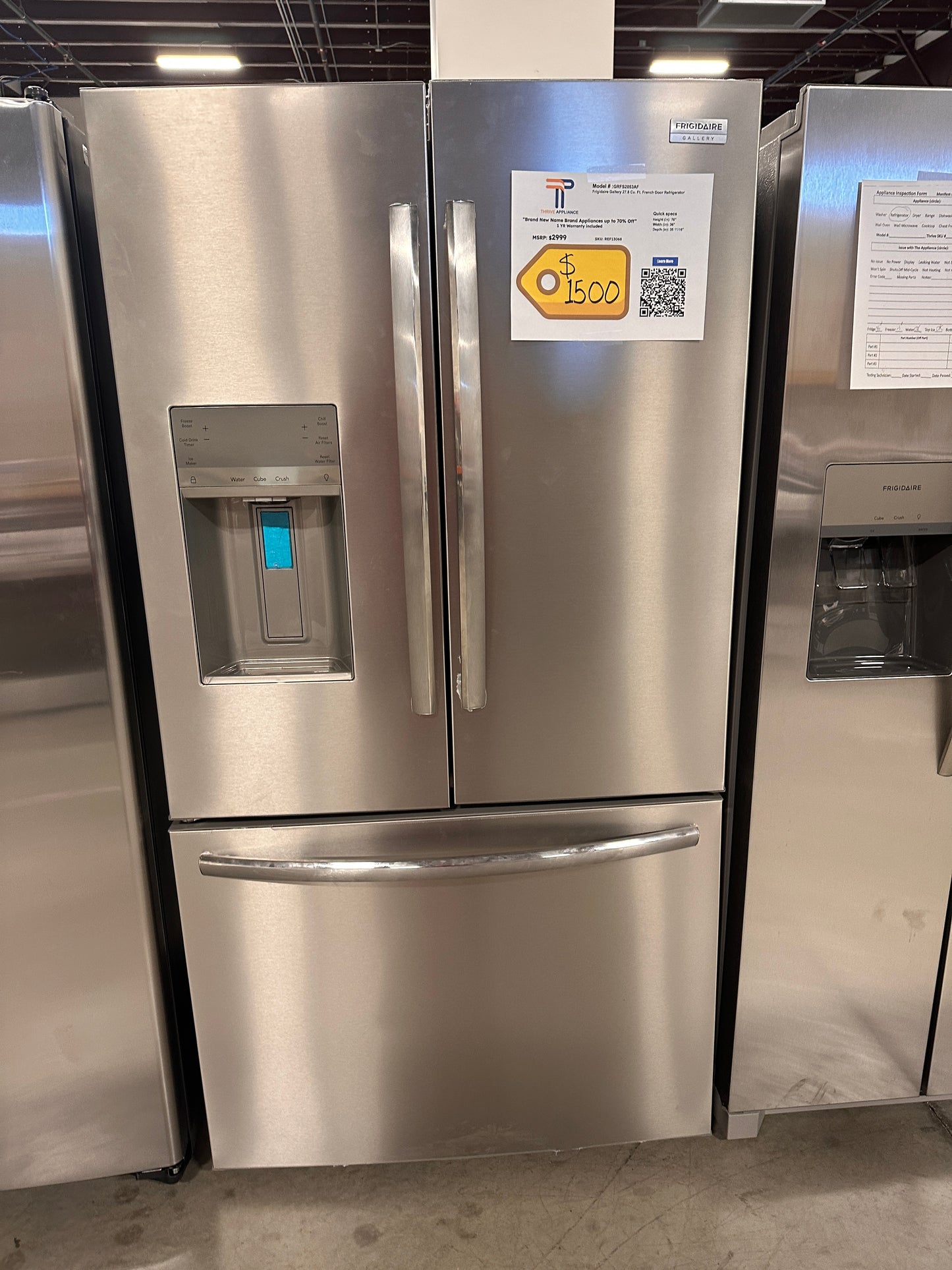 NEW Frigidaire - Gallery 27.8 Cu. Ft. French Door Refrigerator - MODEL: GRFS2853AF REF13068