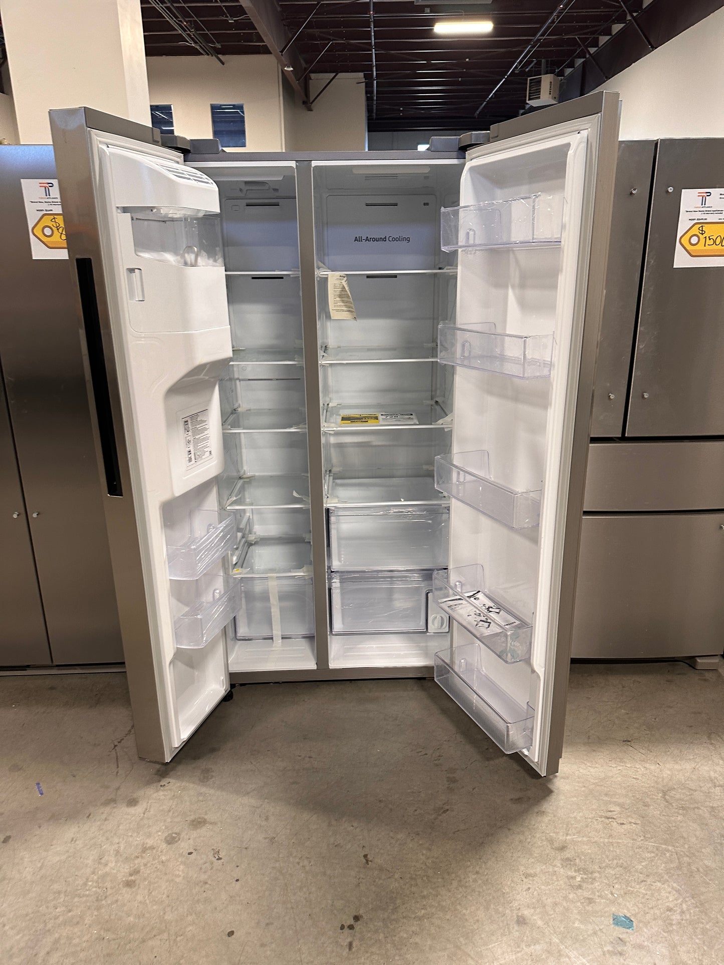 GREAT BRAND NEW SAMSUNG LARGE CAPACITY SIDE-BY-SIDE REFRIGERATOR MODEL: RS27T5200SR REF13064