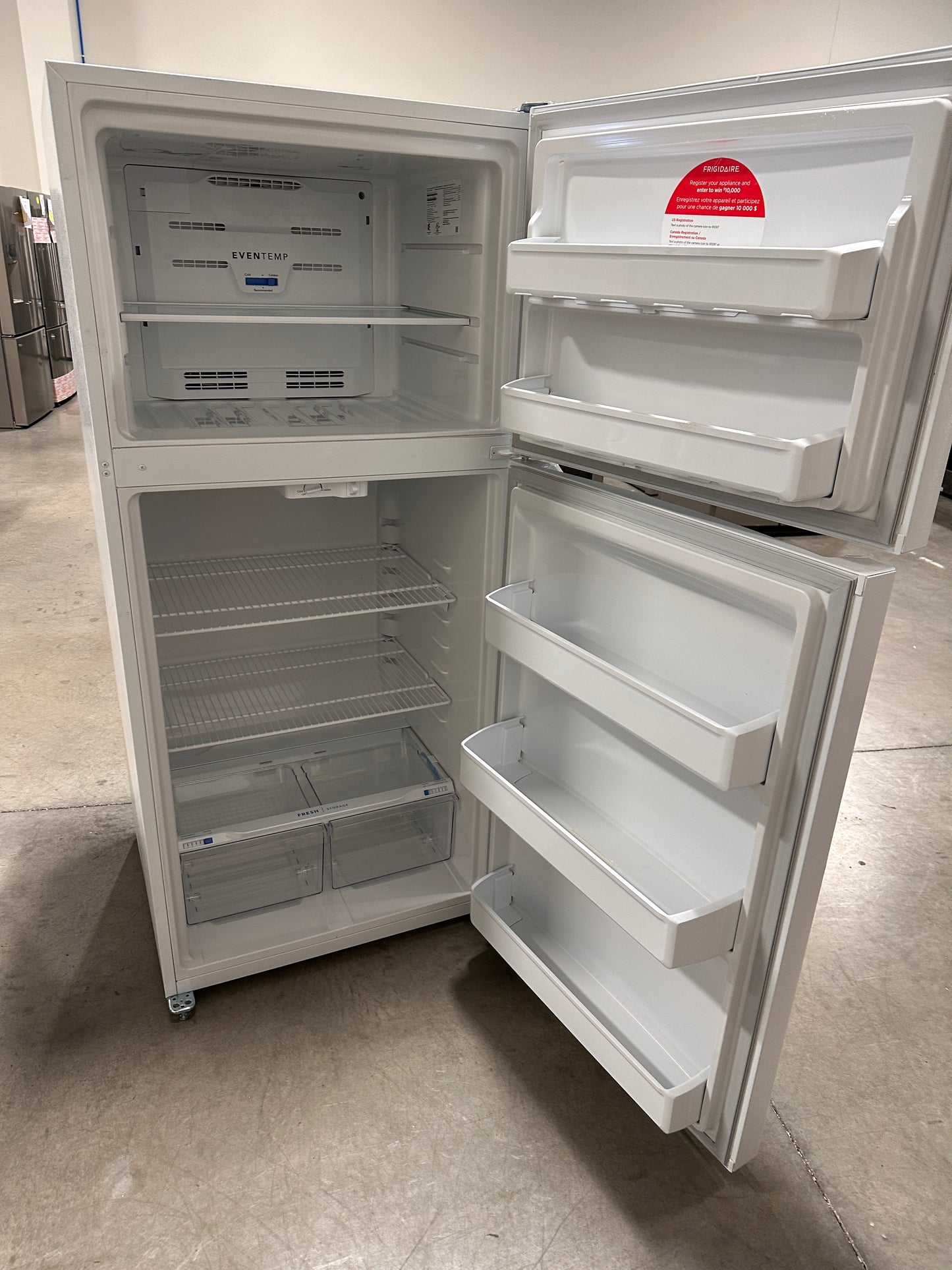 Garage Ready Frigidaire - 18.3 Cu. Ft. Top Freezer Refrigerator MODEL: FFTR1814WW REF13086