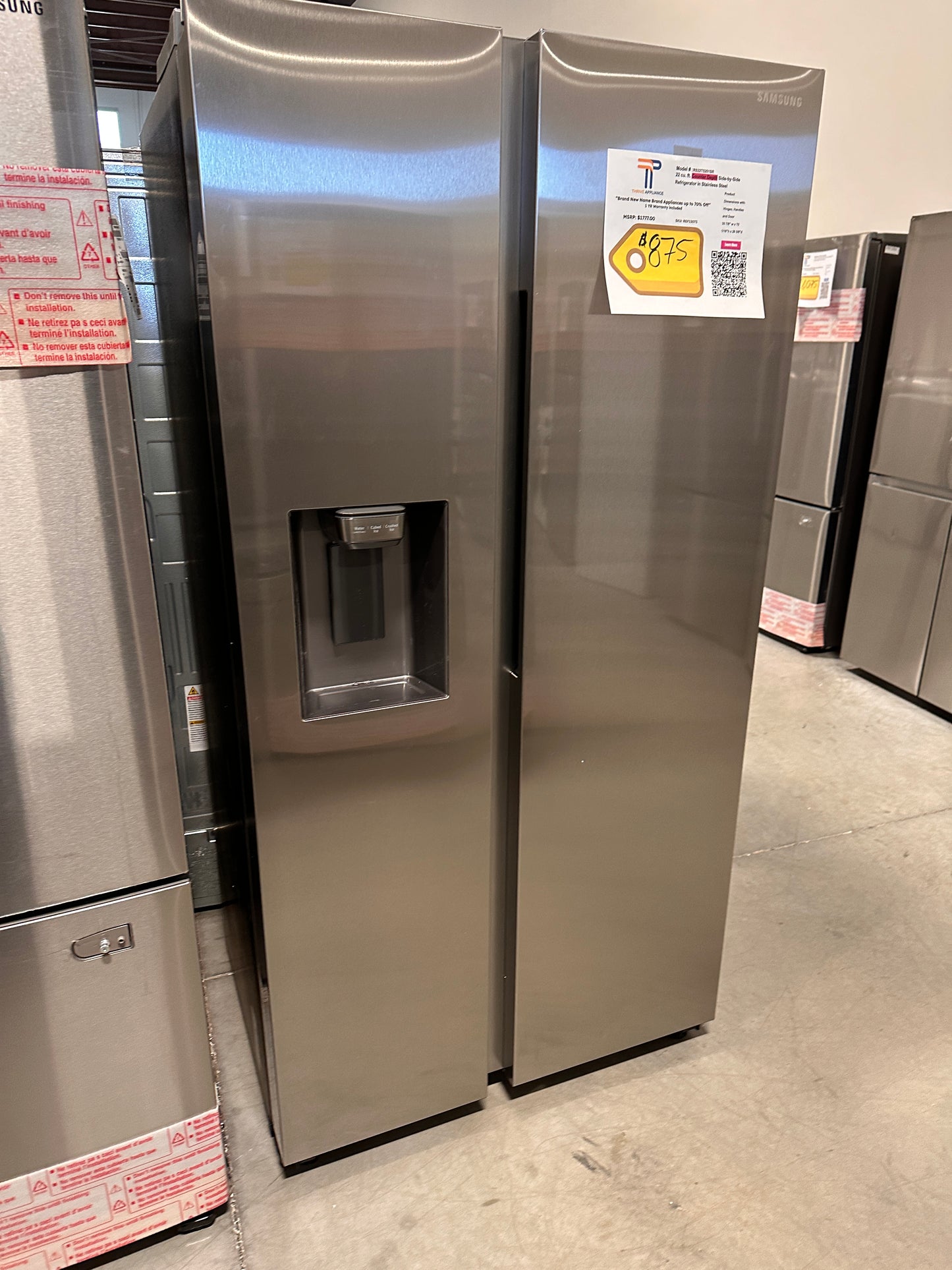 COUNTER DEPTH SAMSUNG FRIDGE WITH ALL AROUND COOLING MODEL: RS22T5201SR REF13073