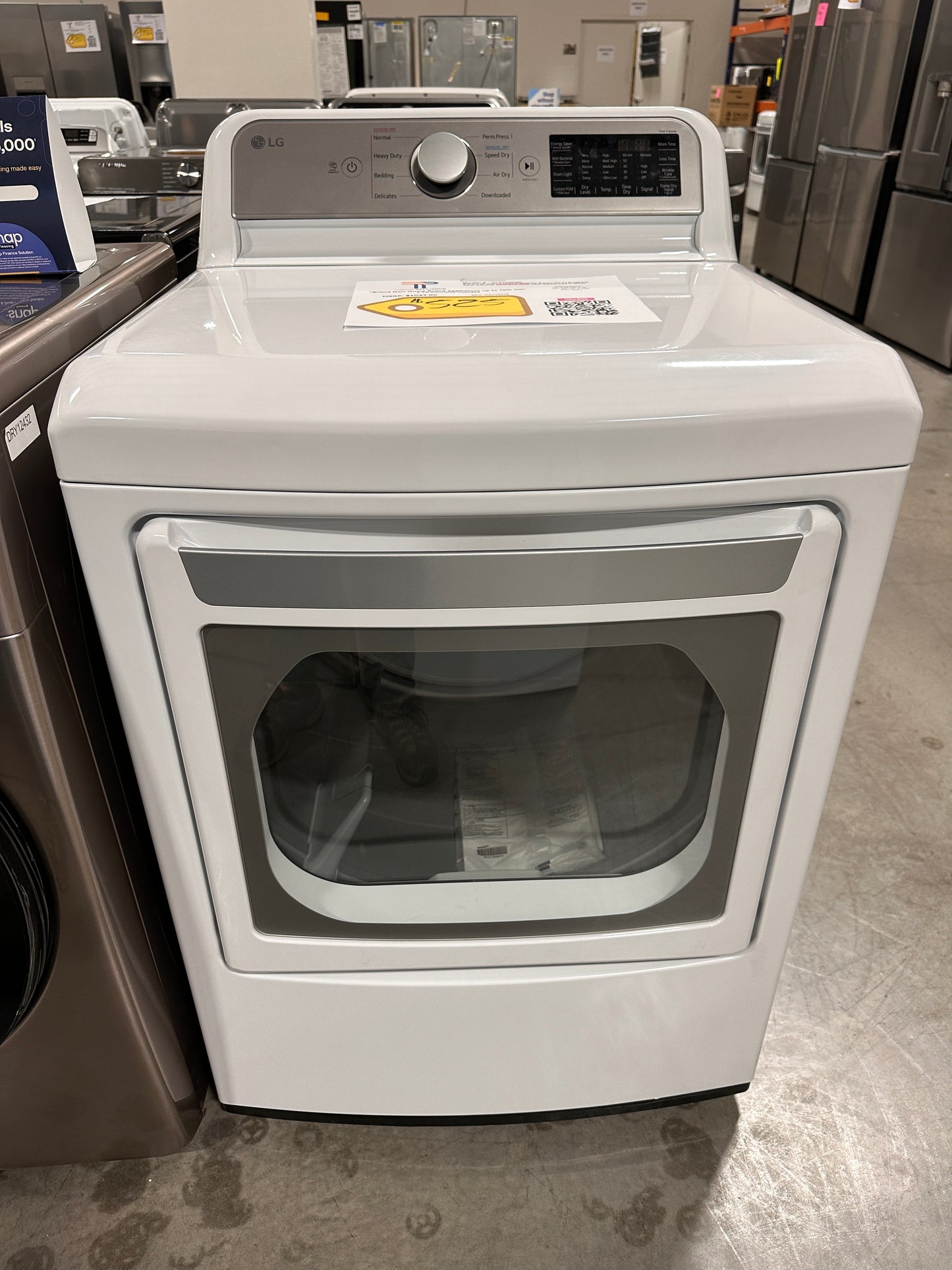 LG - 7.3 Cu. Ft. Smart Electric Dryer with EasyLoad Door - White MODEL: DLE7400WE DRY12478