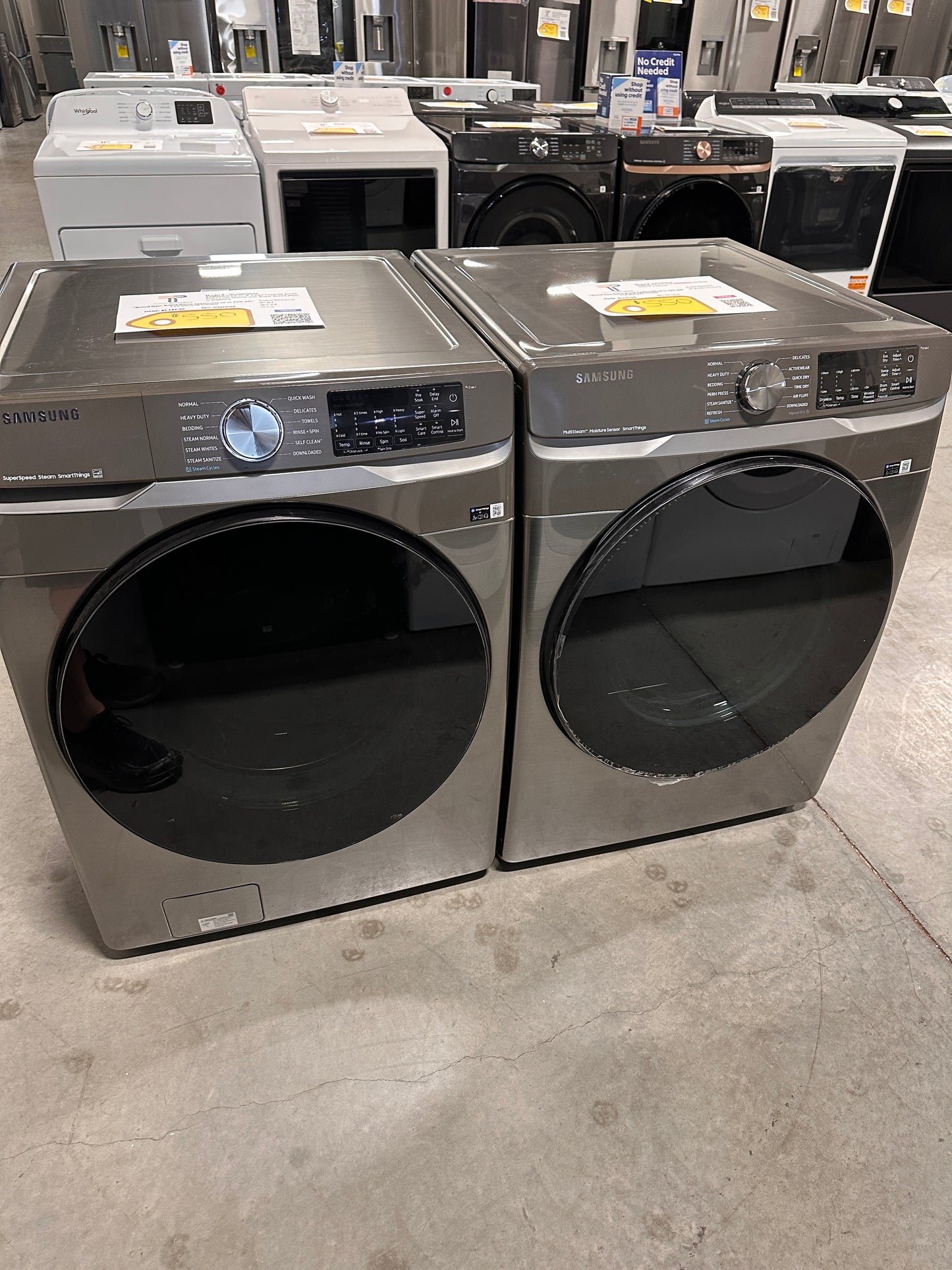 GREAT NEW SAMSUNG LAUNDRY SET FRONT LOAD WASHER ELECTRIC DRYER WAS14064 DRY13005
