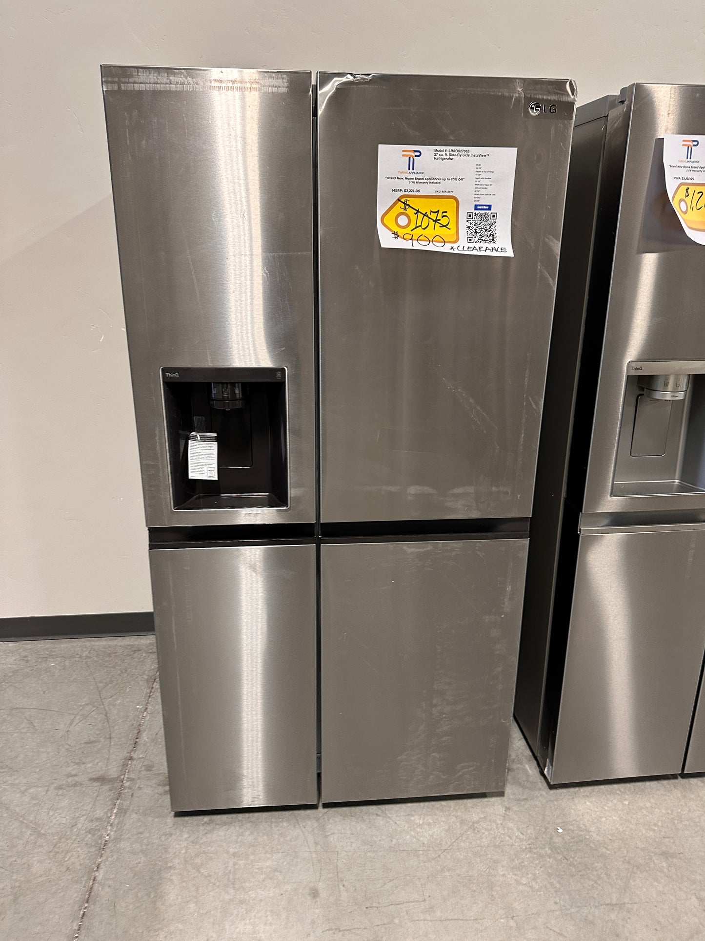 Sale Price! Side-by-Side Refrigerator with SpacePlus Ice - Model:LRSXS2706S REF12877