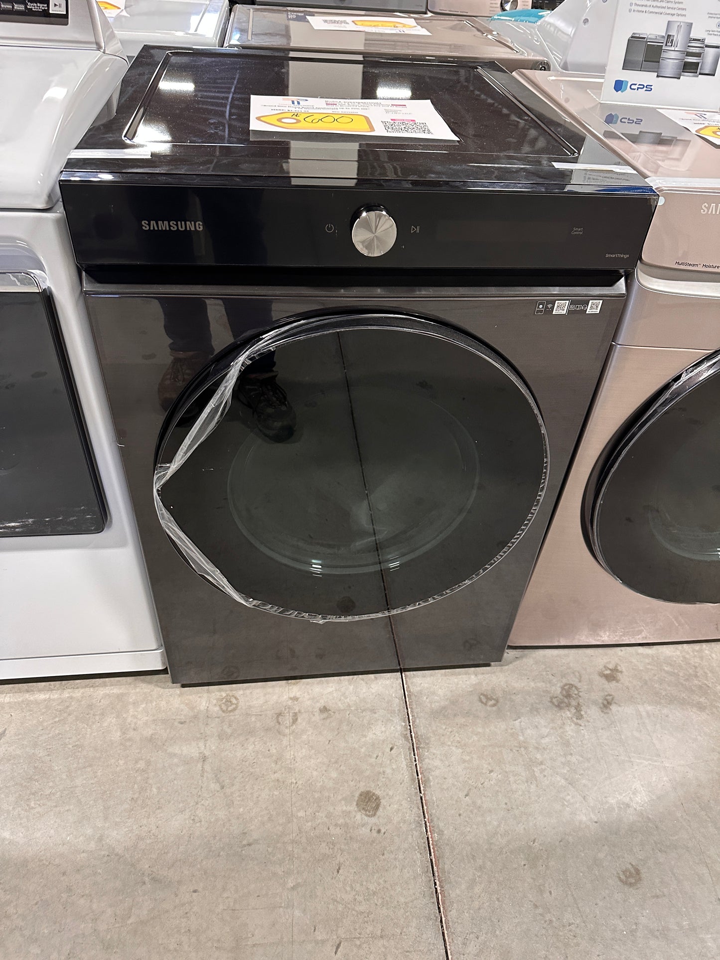 DISCOUNTED NEW BRUSHED BLACK BESPOKE SMART ELECTRIC DRYER MODEL: DVE53BB8700VA3 DRY12466