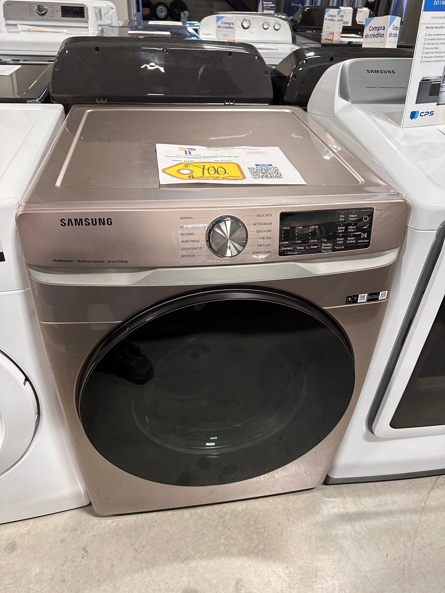 MAJORLY DISCOUNTED CHAMPAGNE SAMSUNG ELECTRIC DRYER - DRY12293 DVE45B6300C