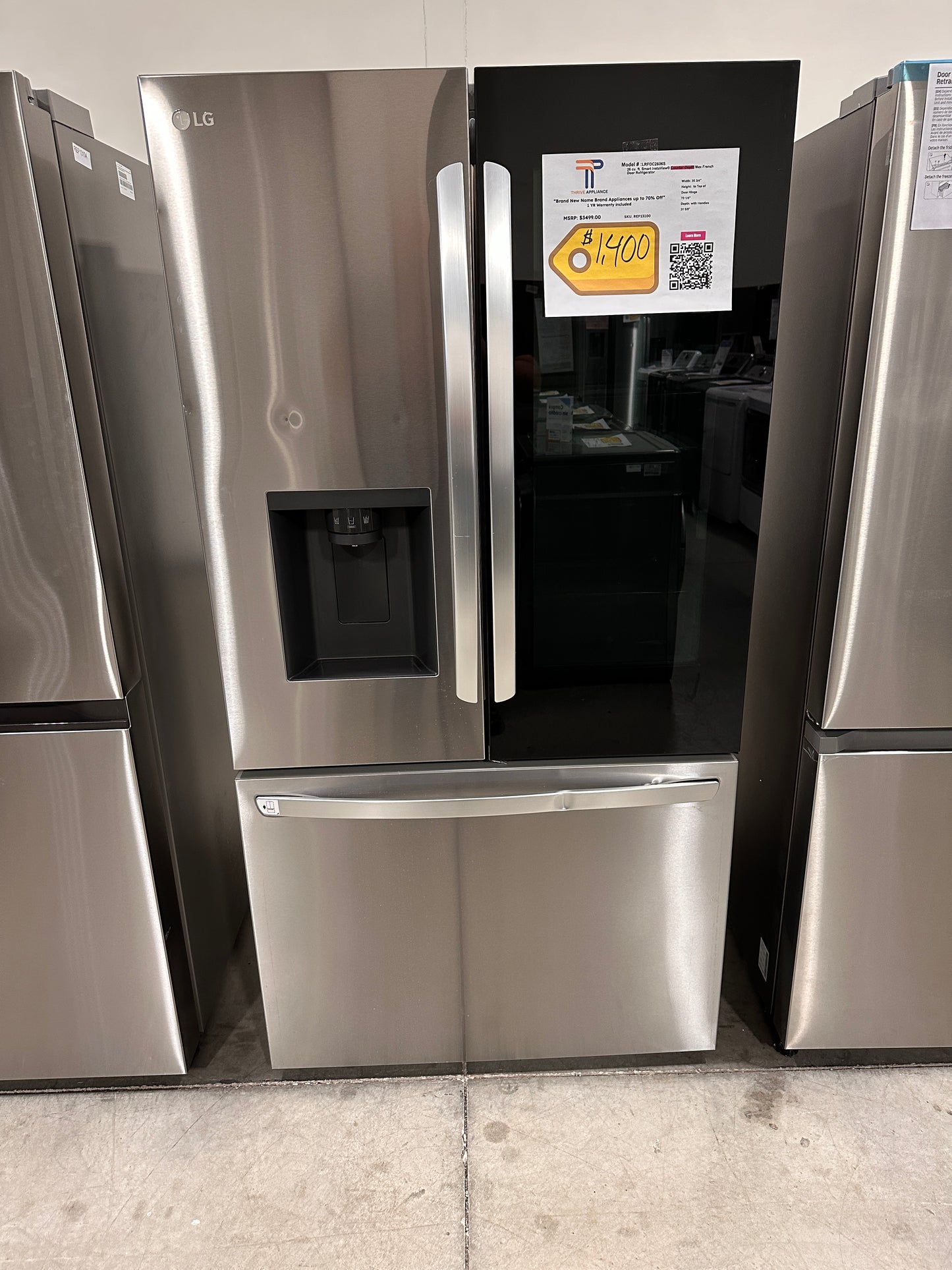 COUNTER DEPTH SMART REFRIGERATOR WITH INSTAVIEW MODEL:LRFOC2606S REF13100