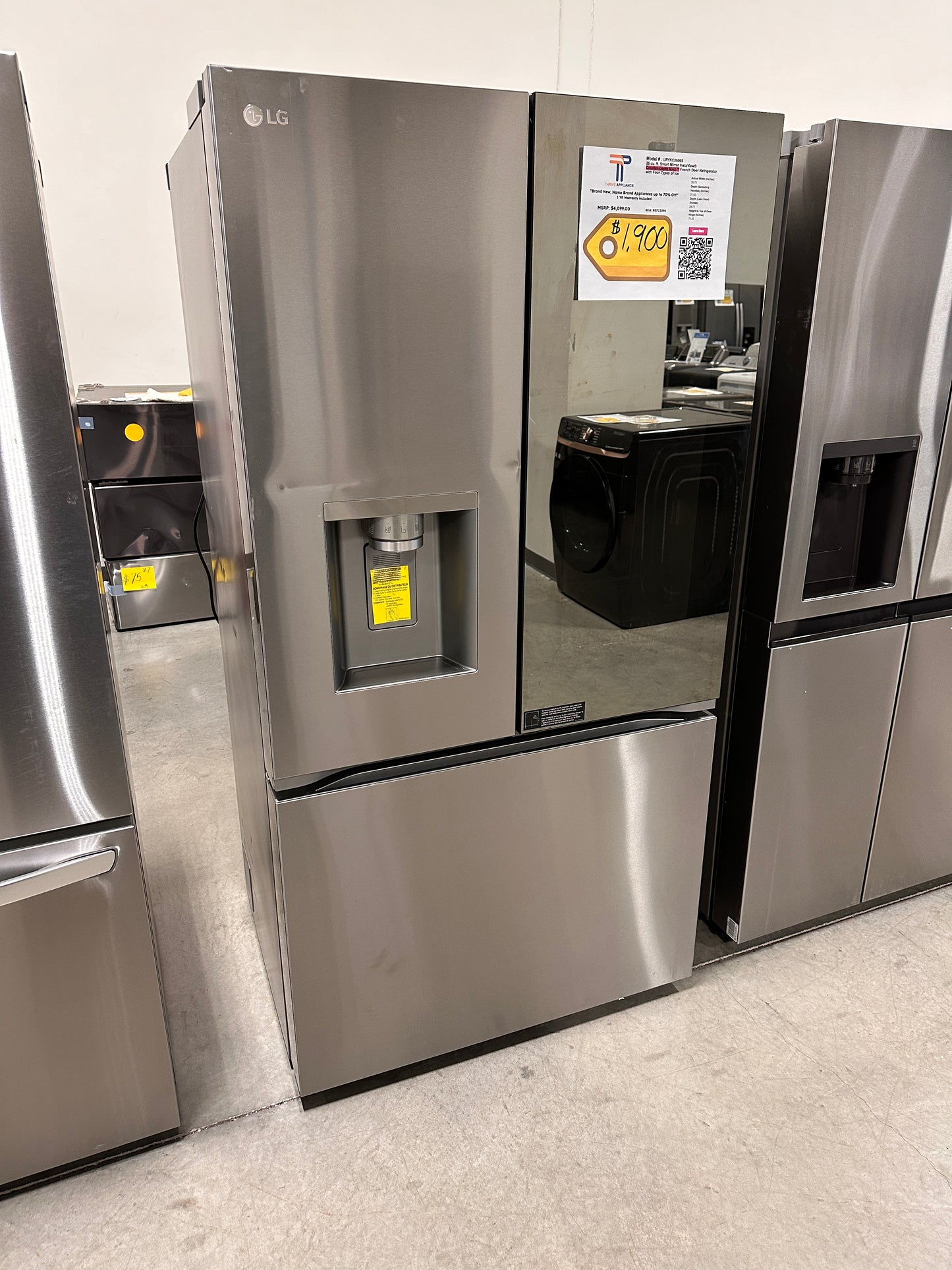 GORGEOUS COUNTER DEPTH MAX REFRIGERATOR with FOUR KINDS OF ICE MODEL:LRYKC2606S REF13098
