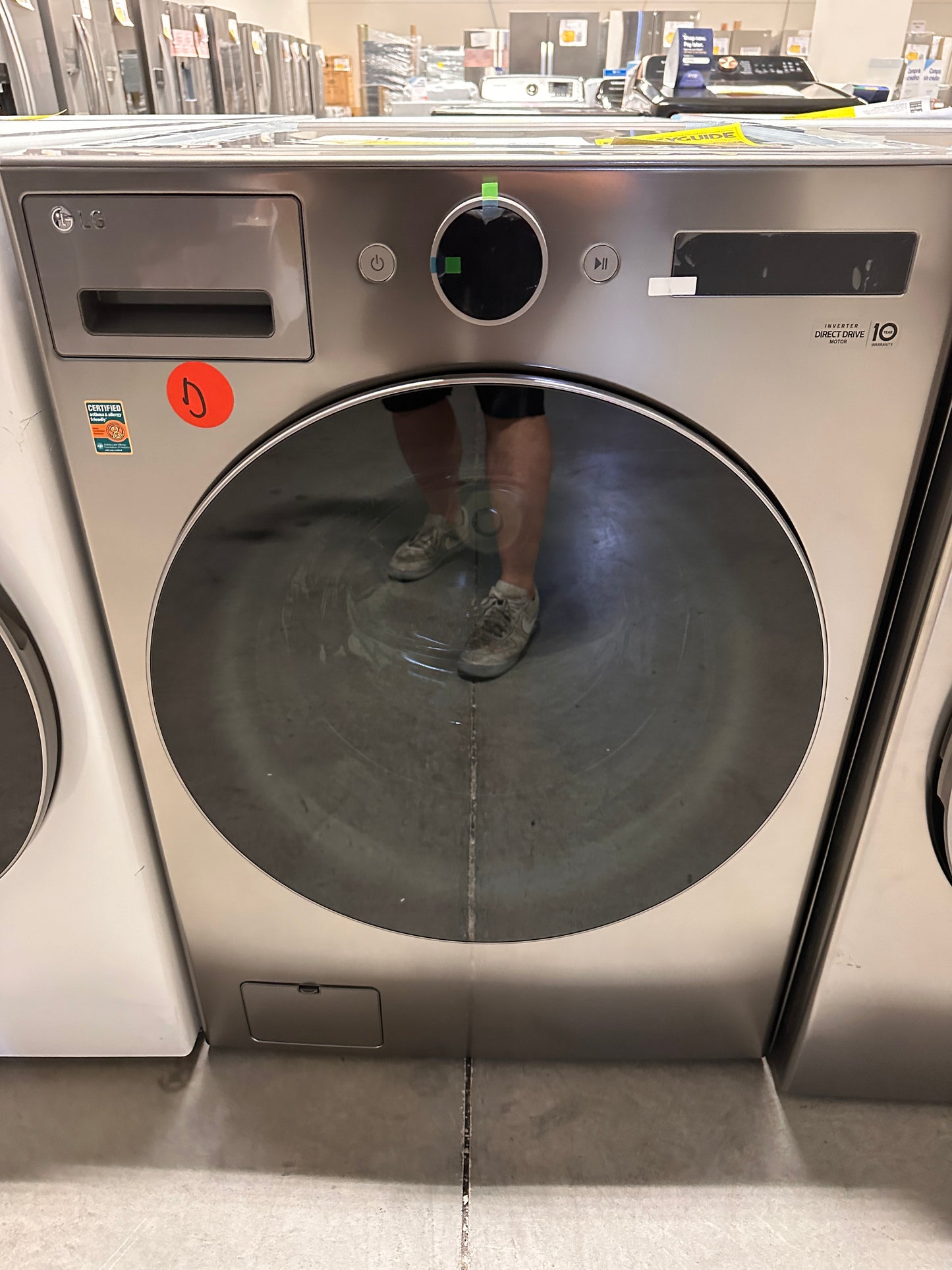 GORGEOUS GRAPHITE STEEL FRONT LOAD LG WASHER MODEL: WM5500HVA WAS13181