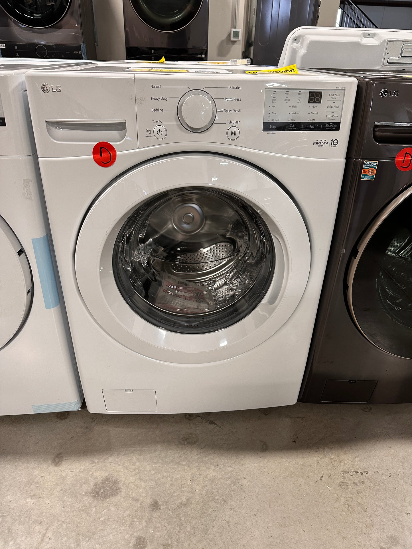 NEW FRONT-LOAD LG WASHER with 6MOTION TECHNOLOGY MODEL: WM3400CW WAS13212