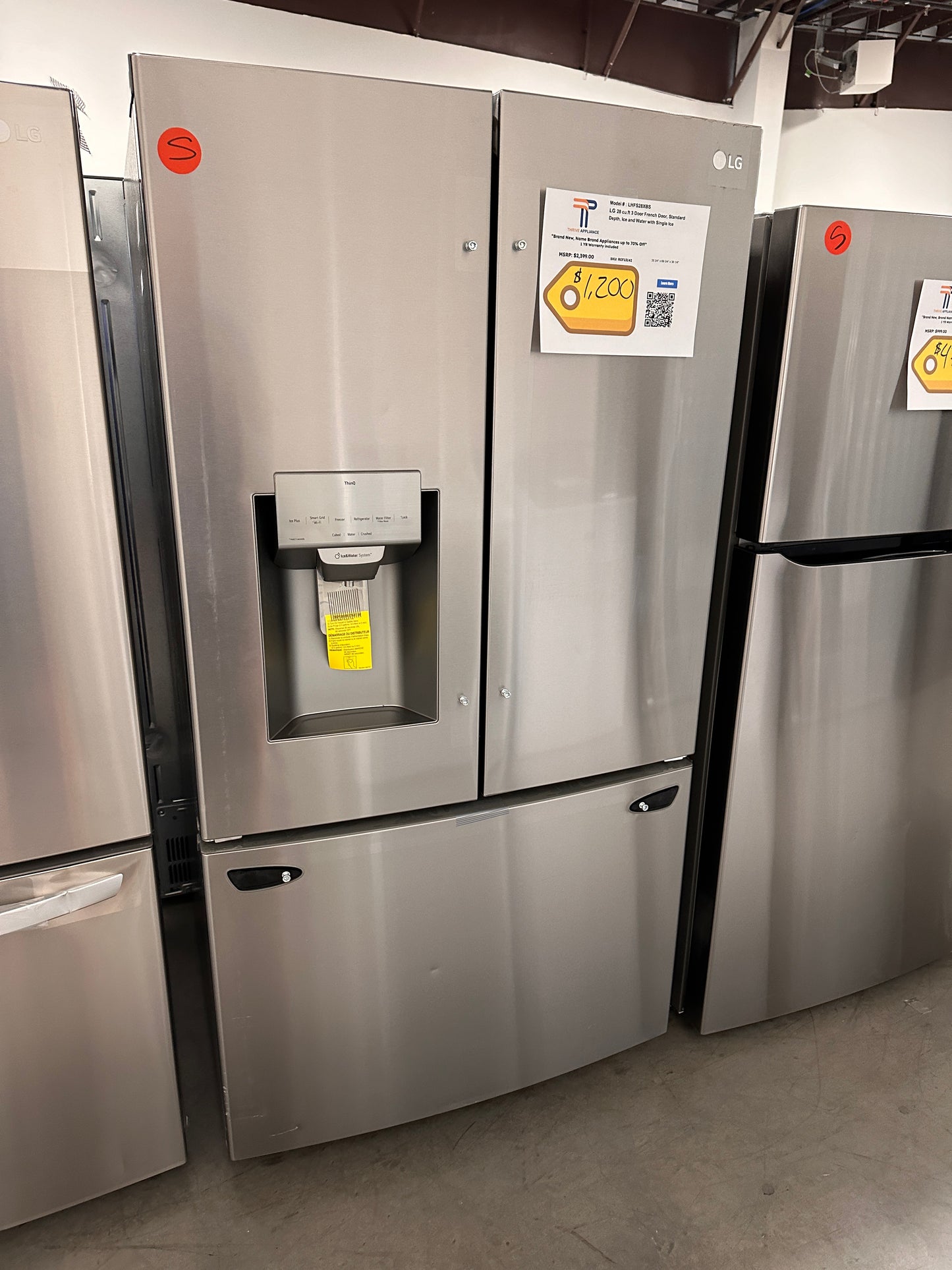 GREAT NEW LG FRENCH DOOR SMART REFRIGERATOR MODEL: LHFS28XBS REF13142