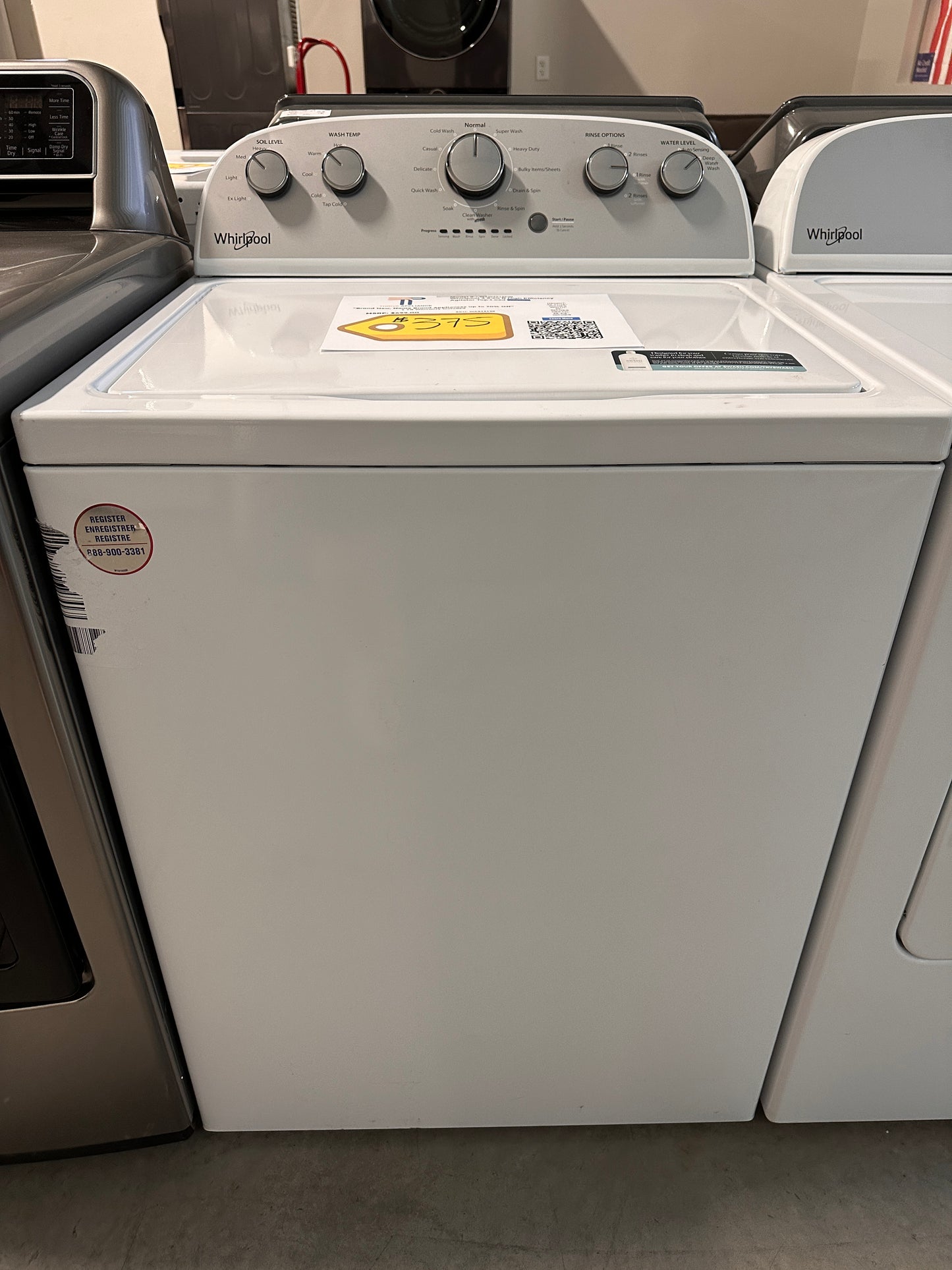 NEW Whirlpool - 3.5 Cu. Ft. 12-Cycle Top-Loading Washer MODEL: WTW4816FW WAS13198