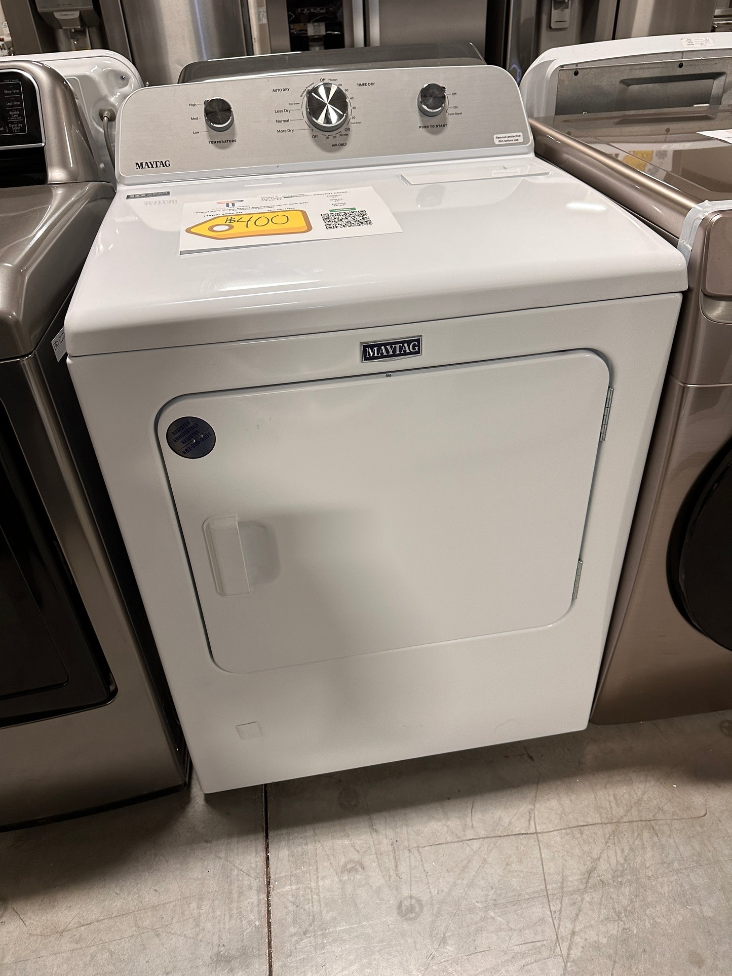 Maytag - 7.0 Cu. Ft. Gas Dryer with Wrinkle Prevent - White MODEL:MGD4500MW DRY12492