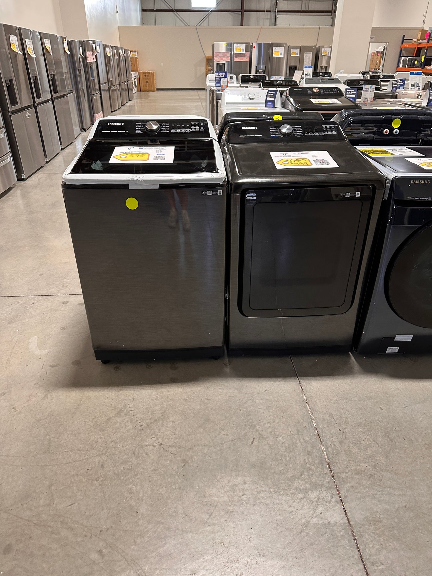 GREAT NEW SAMSUNG TOP LOAD WASHER ELECTRIC DRYER LAUNDRY SET - WAS13230 DRY11982