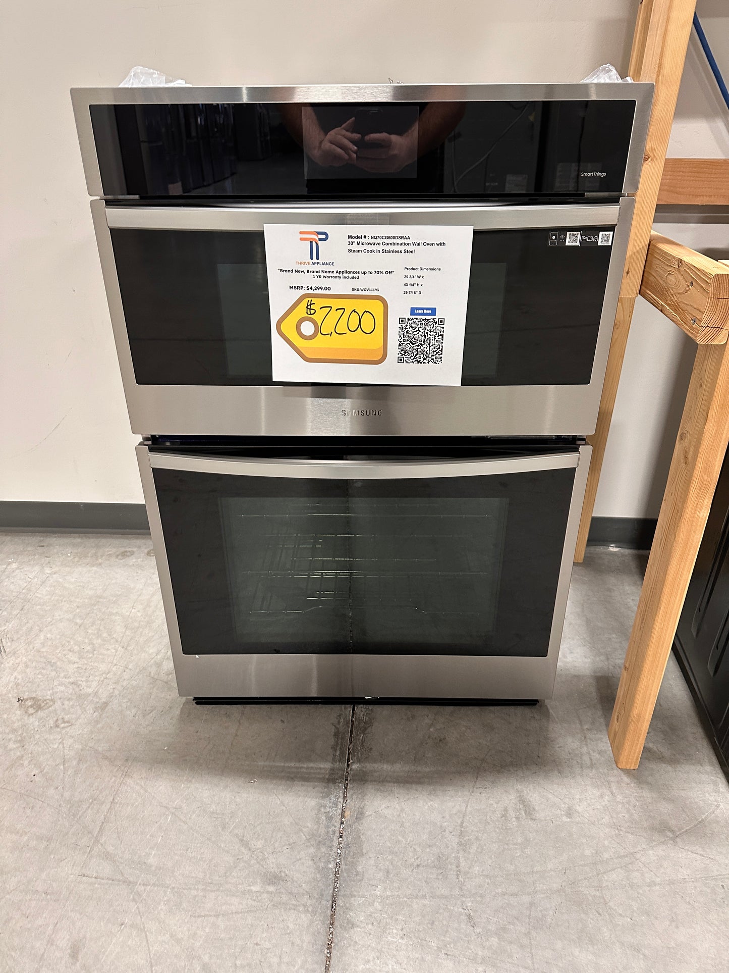 GREAT NEW SAMSUNG COMBINATION WALL OVEN WITH MICROWAVE MODEL:NQ70CG600DSRAA WOV11193