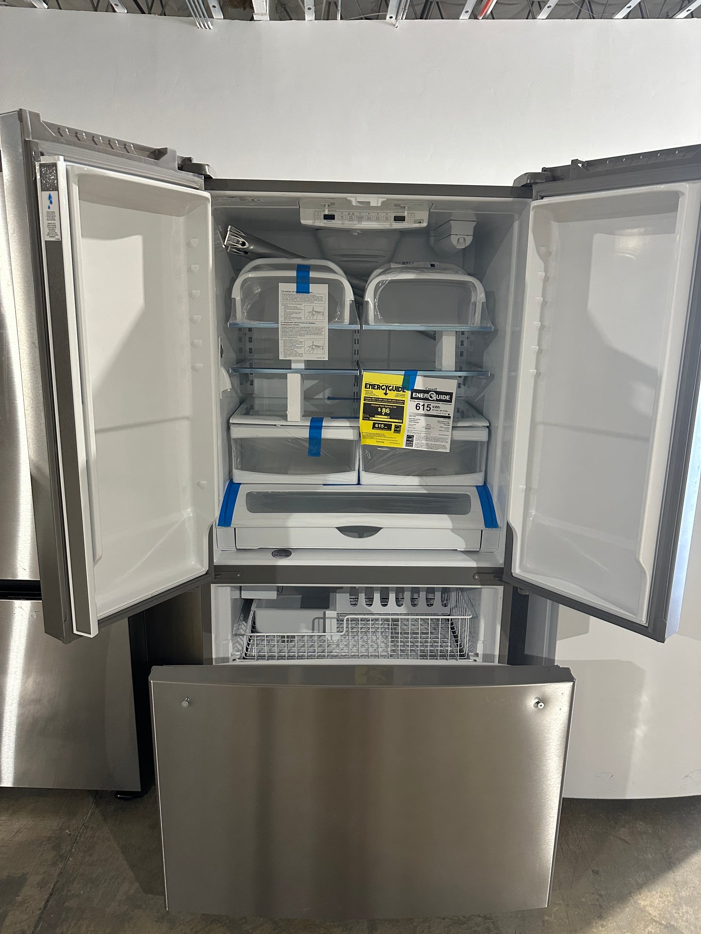 GORGEOUS NEW WHIRLPOOL FRENCH DOOR REFRIGERATOR MODEL: WRF535SWHZ REF12496S