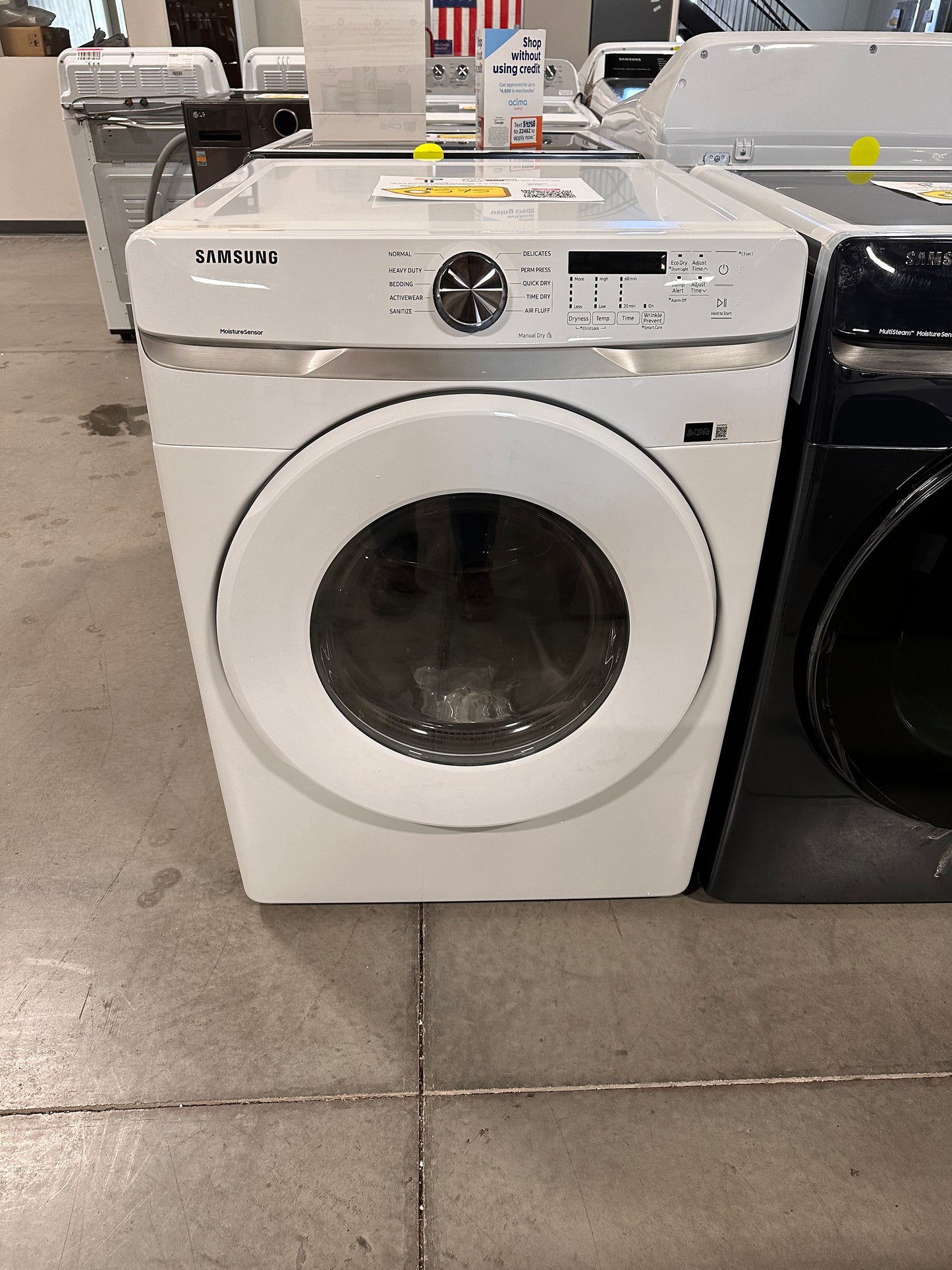 GREAT NEW SAMSUNG STACKABLE ELECTRIC DRYER MODEL:DVE45T6000W DRY12533
