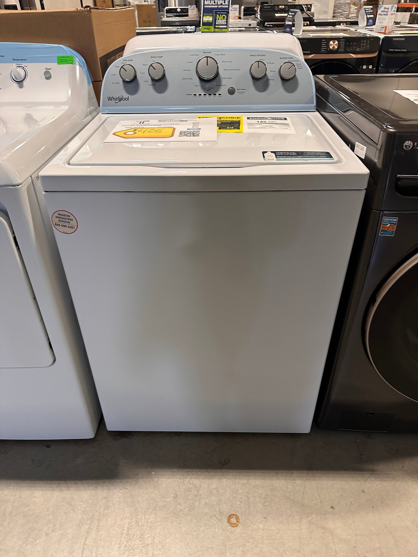 NEW 12 CYCLE TOP LOAD WHIRLPOOL WASHER MODEL: WTW4816FW WAS13272